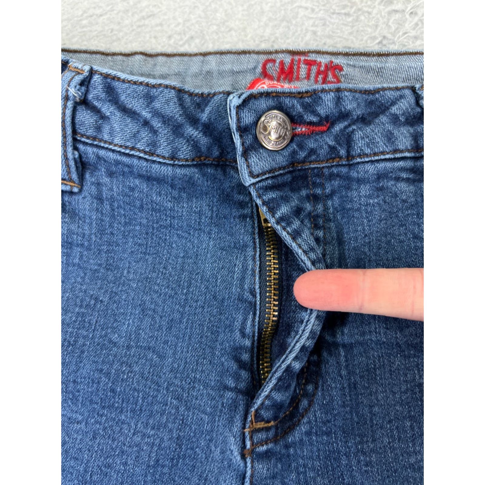 Vintage Smiths Jeans Women Jeans Bootcut Mid Rise 29x29 Blue Denim Cotton Blend 10 Regular 5-Pocket Size 32" / US 10 / IT 46 - 5 Thumbnail