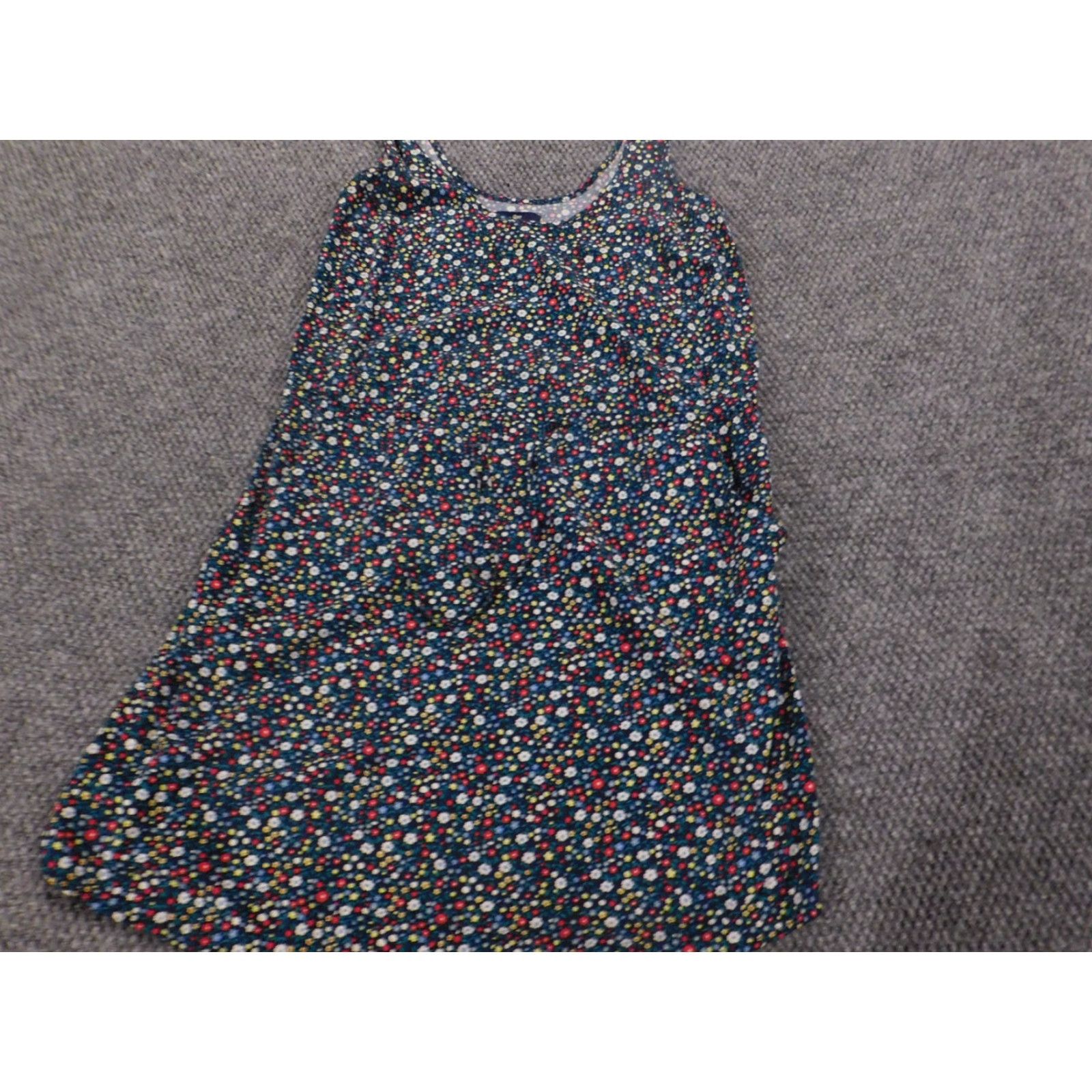 Gap Gap Dress A-Line Sundress Women Small Blue Floral Sleeveless Knit Viscose Rayon Dolman Sleeve Ruffle Long Dress Size S / US 4 / IT 40 - 3 Thumbnail