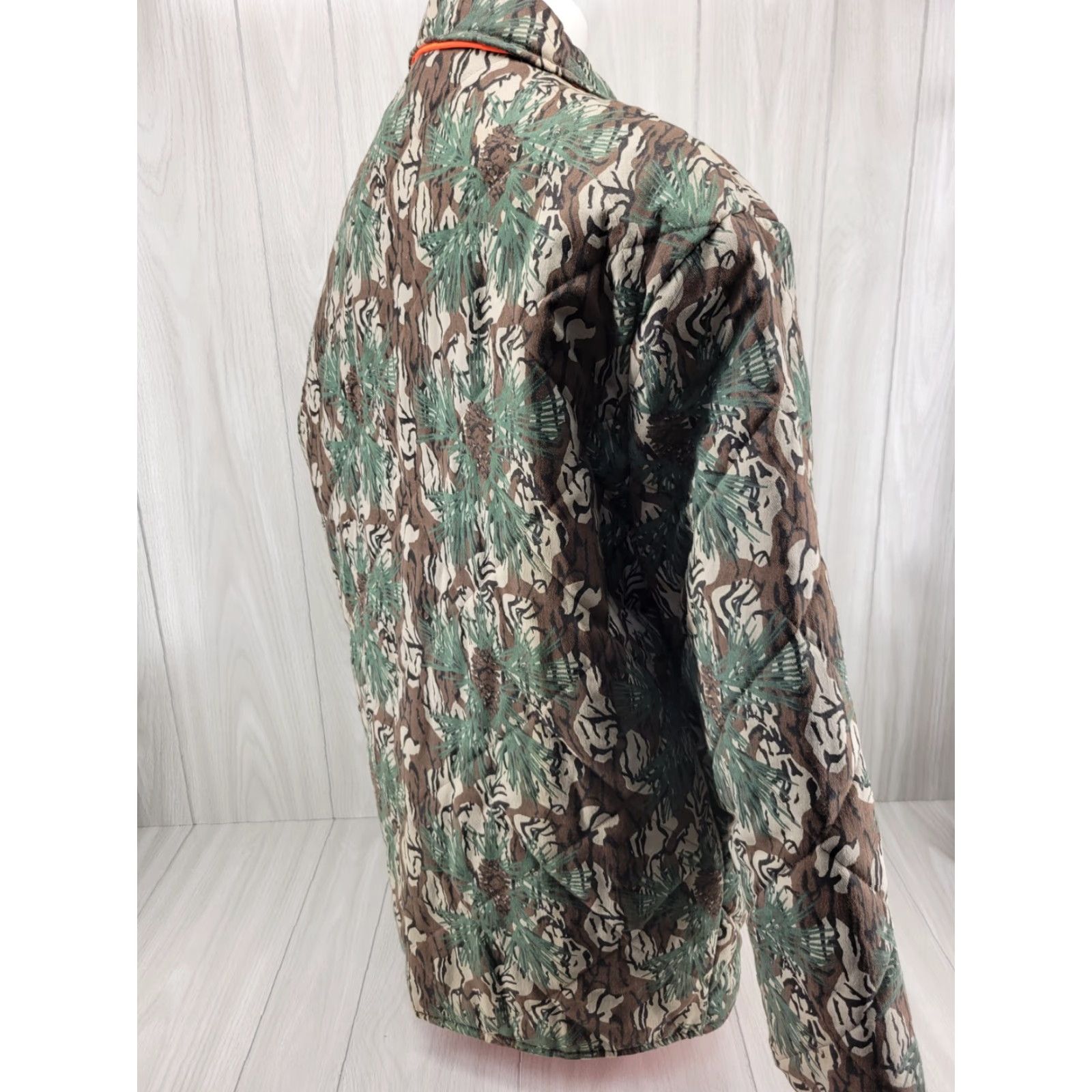 Vintage VINTAGE Pine Woods Natural Camo Blaze Orange Jacket USA Size XL Men Parka jacket Size US XL / EU 56 / 4 - 5 Thumbnail