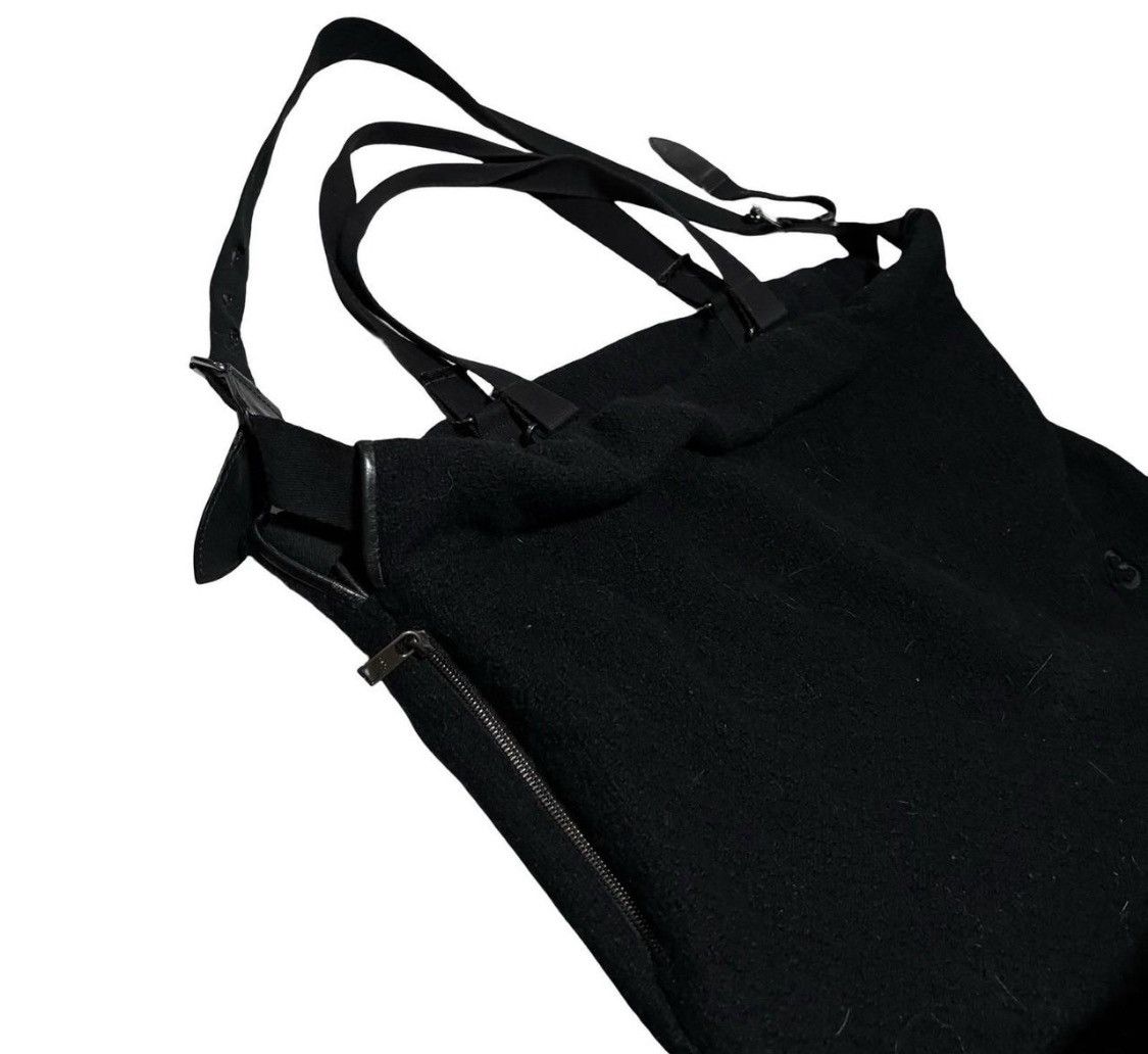 Yohji Yamamoto Yohji Yamamoto Y-3 Large Wool and Leather Bag Size ONE SIZE - 2 Thumbnail