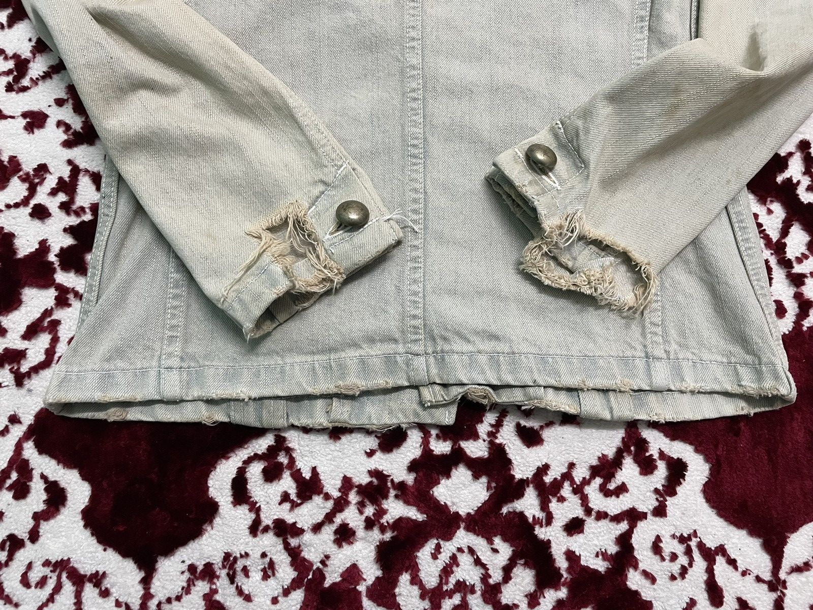 Japanese Brand × PPFM PPFM Denim Jacket Button Up Rare Design Distressed Size US M / EU 48-50 / 2 - 8 Thumbnail