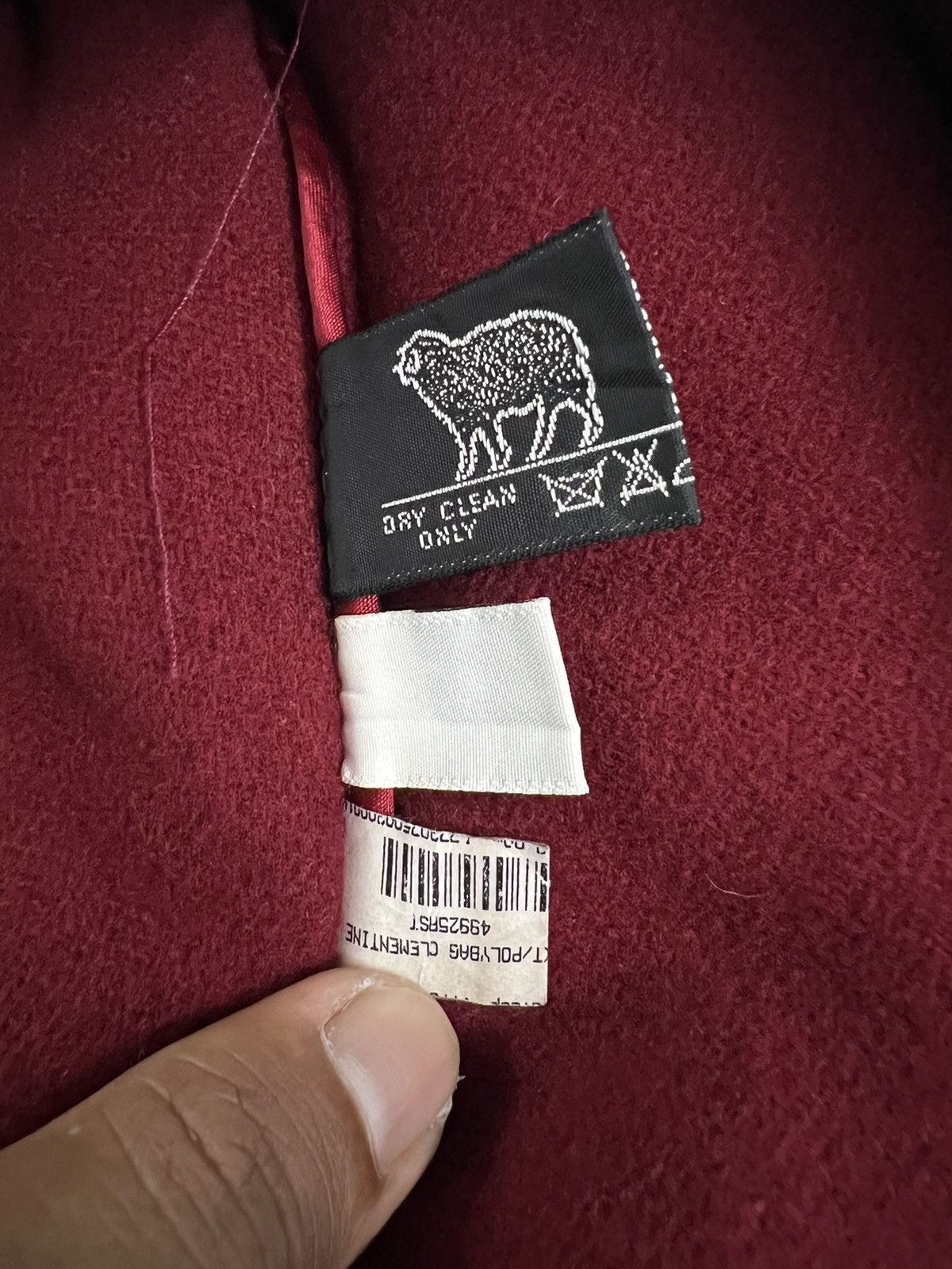 New England Outerwear 🔥 Red Herringbone Montgomery Duffle coat Size US L / EU 52-54 / 3 - 7 Thumbnail