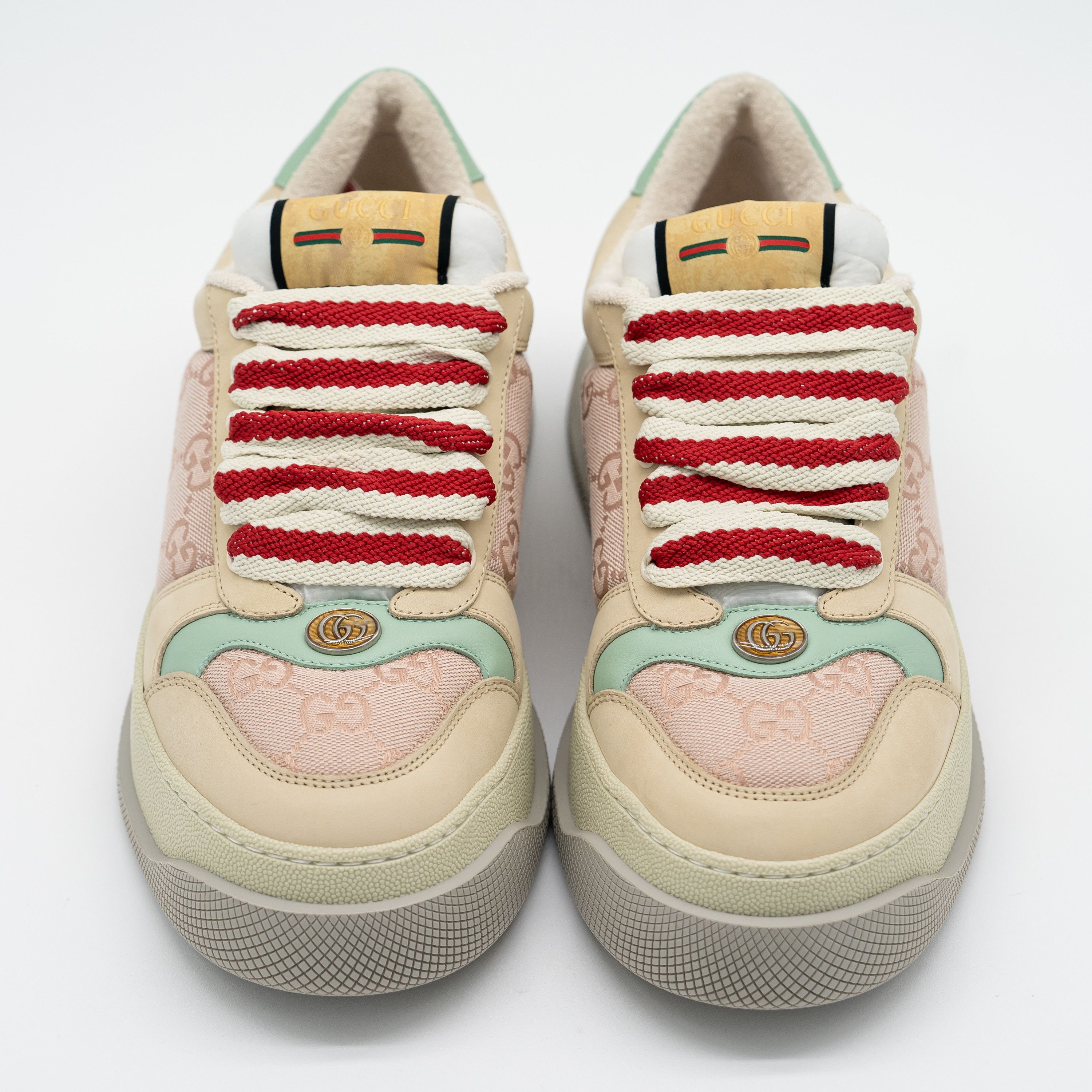 Gucci 9us Gucci Double Screener GG Monogram Beige Pink Sneakers Size US 9 / IT 39 - 3 Thumbnail