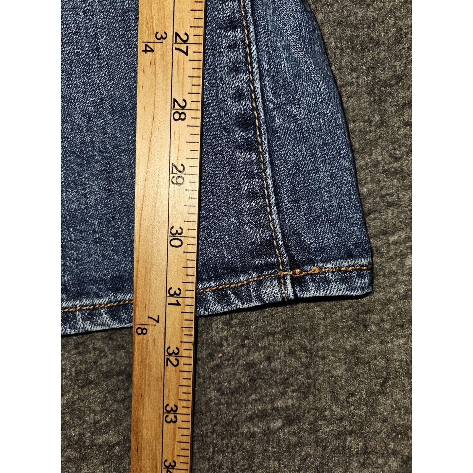 Vintage VINTAGE? No. American Eagle Jeans Womens Slim Bootstretch Distressed 5-Pocket Denim Bootcut Blue Medium 90s City Preppy Womens Size 28" / US 6 / IT 42 - 6 Thumbnail
