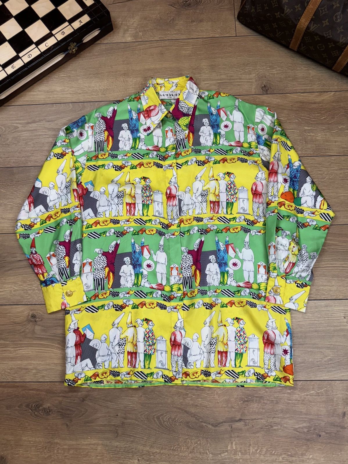 Versace Vintage silk shirt Versace by Marina Sitbon original item Size US L / EU 52-54 / 3 - 1 Thumbnail