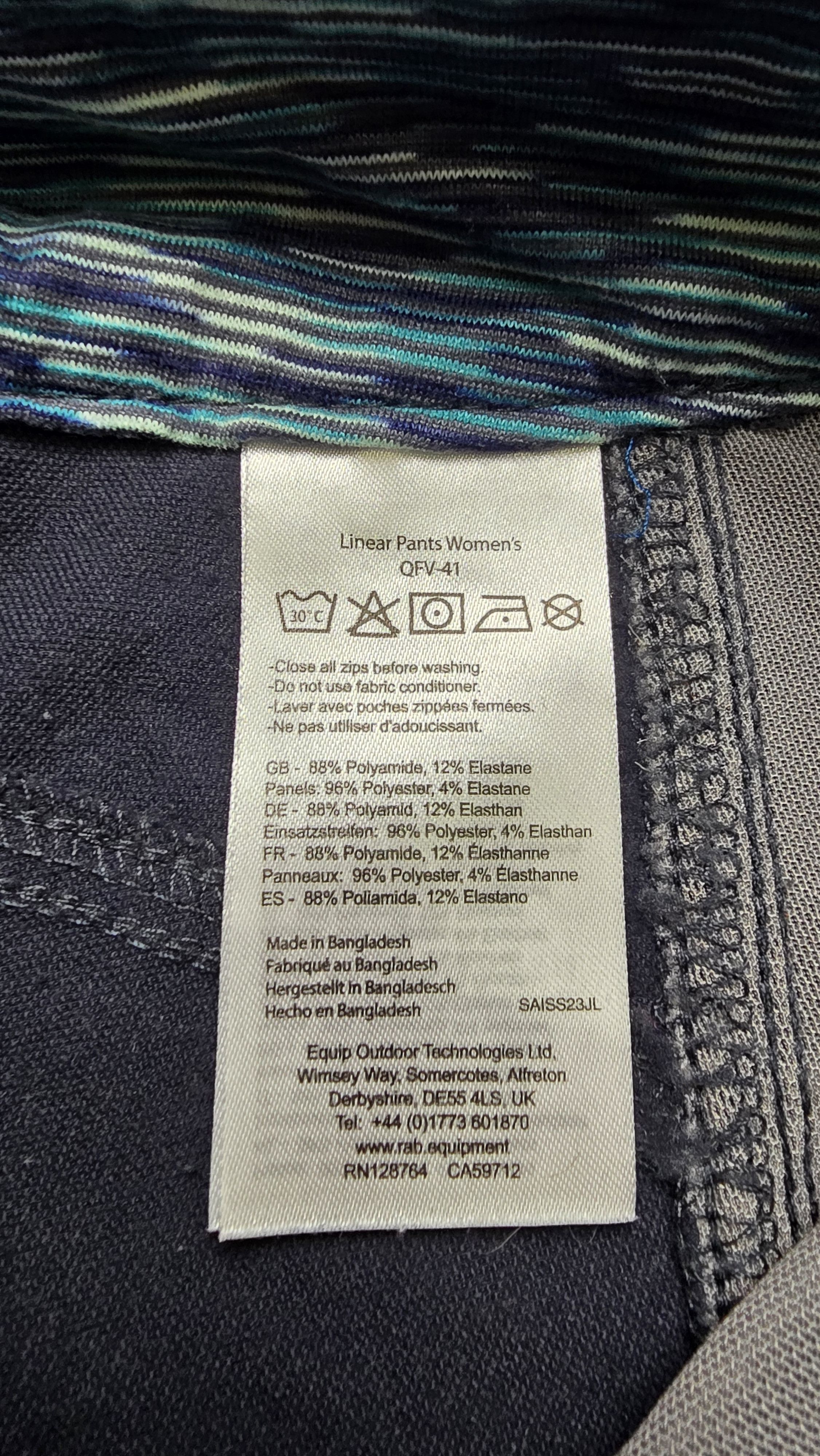 Rab RAB TROUSERS LINEAR MATRIX PANTS US M/UK 12 Size 28" / US 6 / IT 42 - 20 Thumbnail