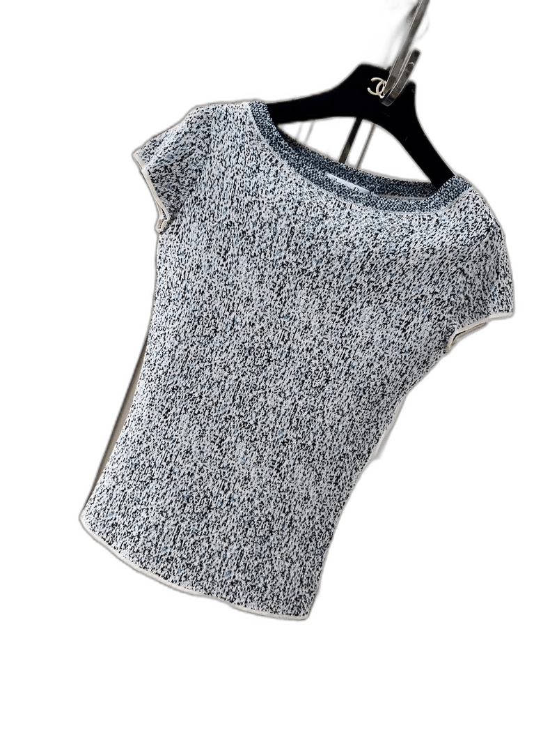 Dior Dior Blue Gray Short Sleeve Knit Top-2506 Size M / US 6-8 / IT 42-44 - 1 Thumbnail