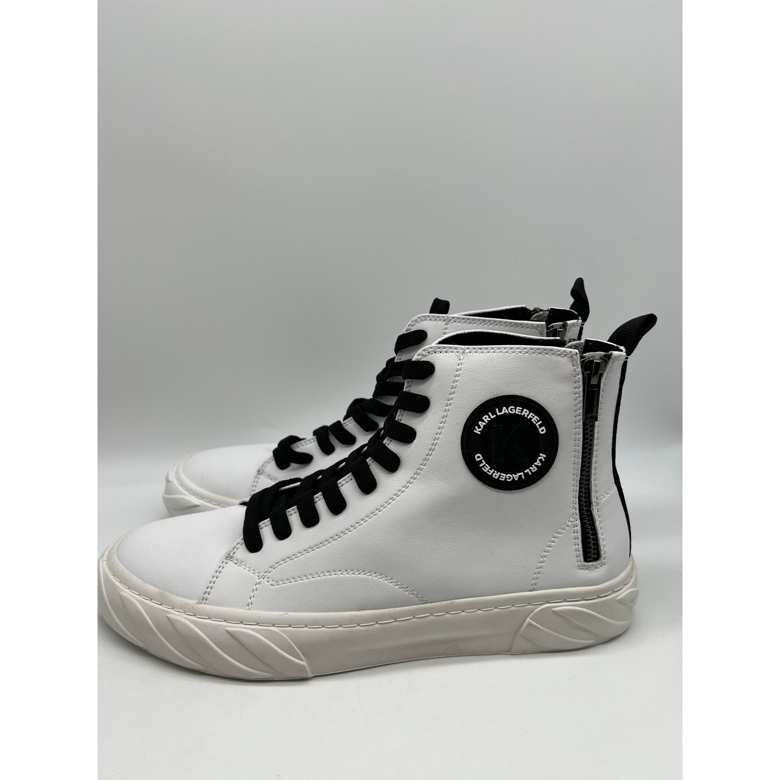 Karl Lagerfeld Karl Lagerfeld Men's Paris Sneakers High Top Heel Zip 10.5M Size US 10.5 / EU 43-44 - 2 Thumbnail