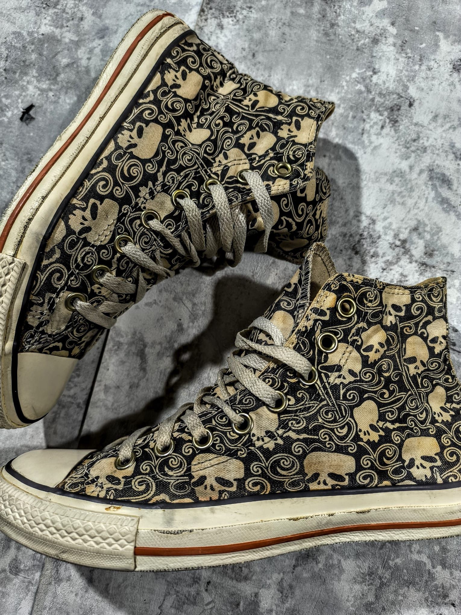 Hysteric Glamour Insane Skater Converse Skull Distressed Trashed Sneakers Size US 8.5 / EU 41-42 - 12 Thumbnail