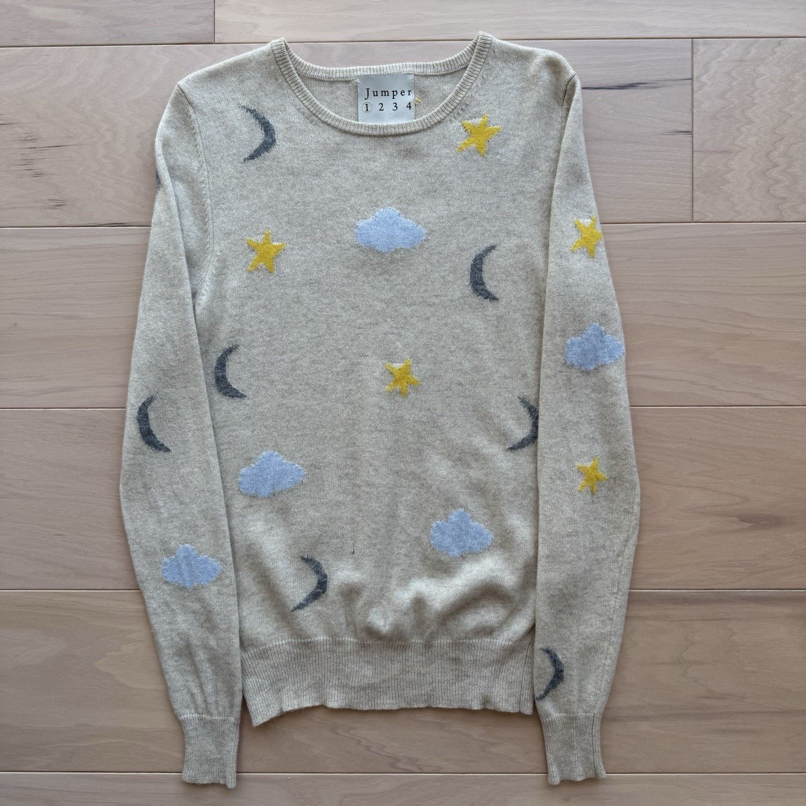 Other Jumper 1234 Cashmere Sweater 1 Multicolor Star Art Wool Size S / US 4 / IT 40 - 2 Thumbnail
