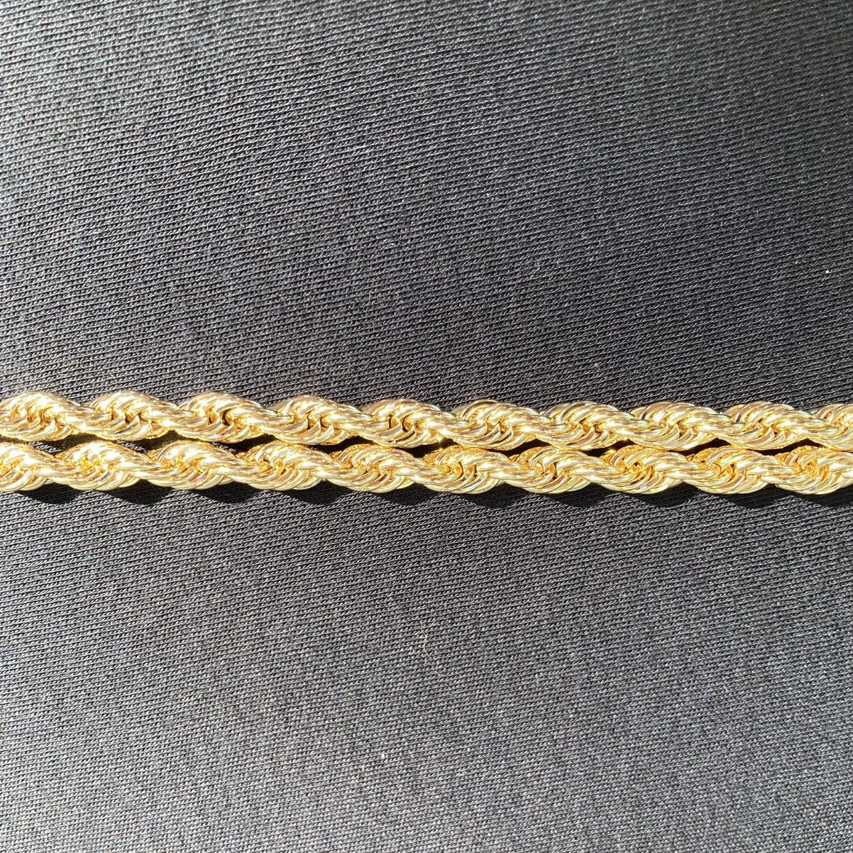 Jewelry Gold Chain Rope Chain Necklace 20in 6mm Size ONE SIZE - 2 Thumbnail