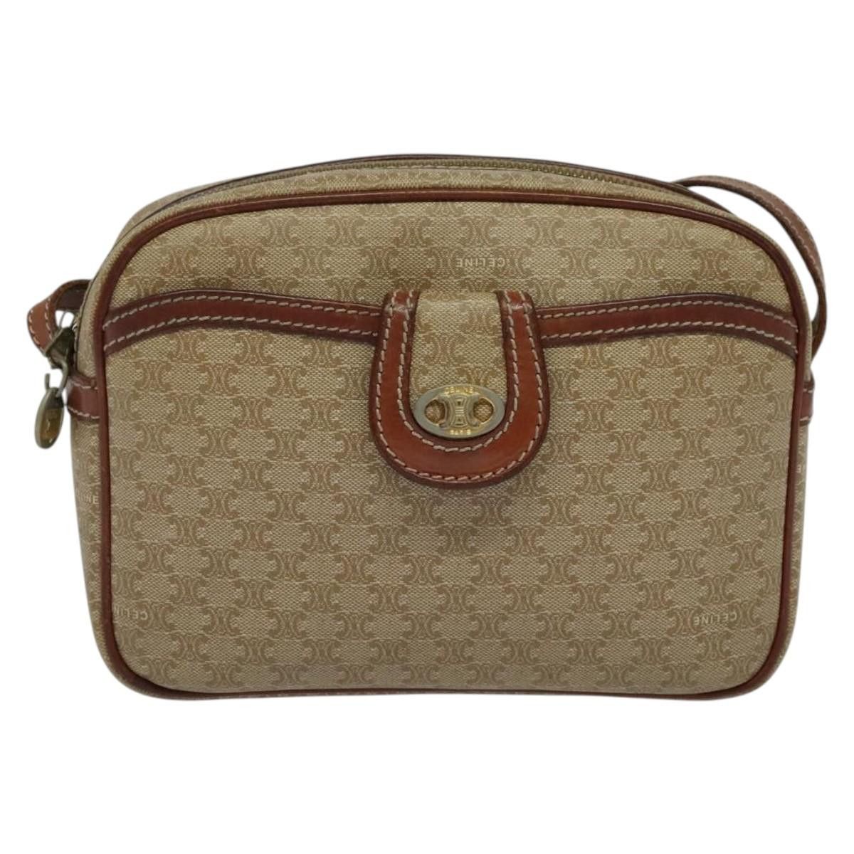 Celine CELINE Macadam Canvas Shoulder Bag Beige Size ONE SIZE - 2 Thumbnail