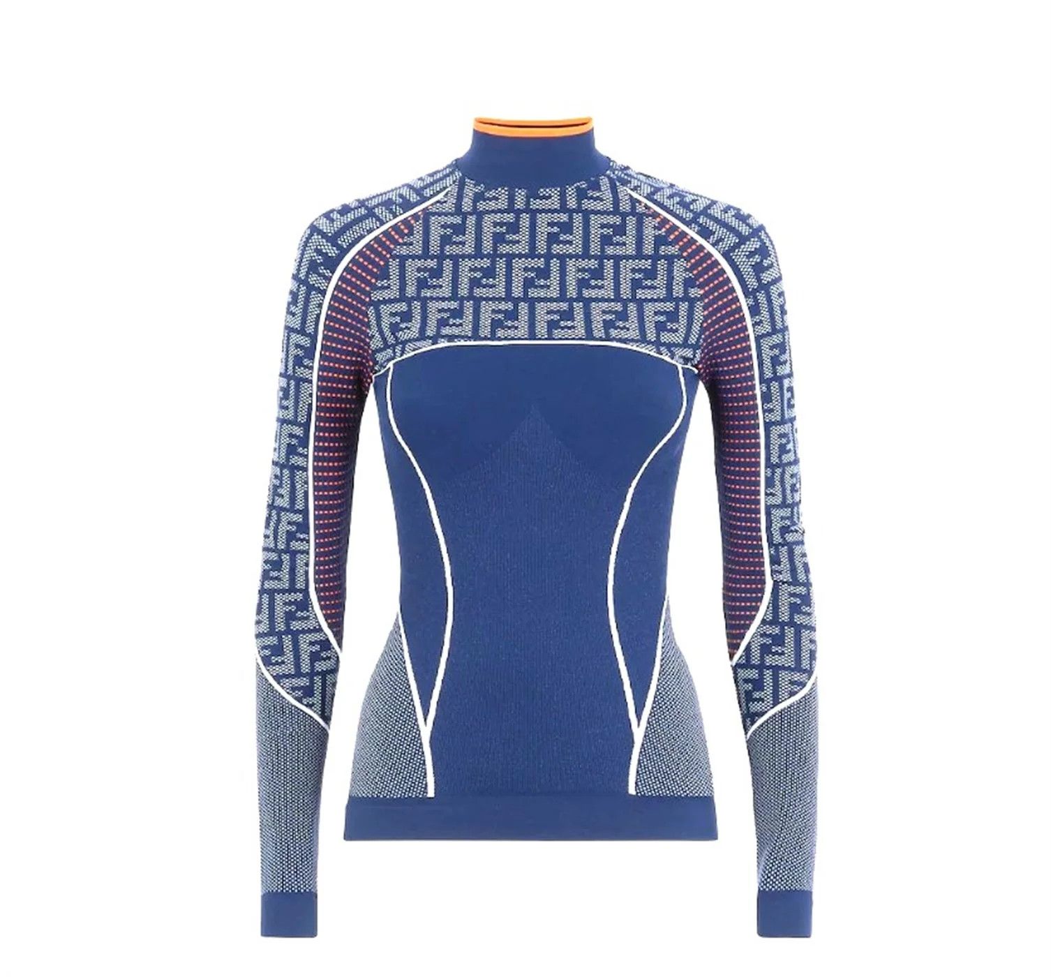 Fendi o1s1wg111224 FF Technical Fabric Sweater in Multicolor Size L / US 10 / IT 46 - 1 Thumbnail