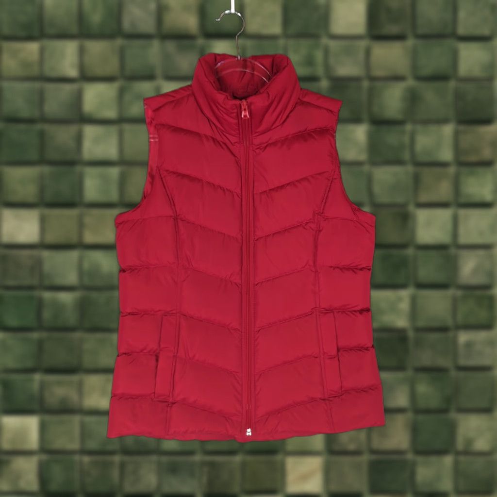 Lands' End Lands' End Women's Puffer Vest Red Full Zip Down Sz S Tall Casual Travel Size S / US 4 / IT 40 - 1 Thumbnail