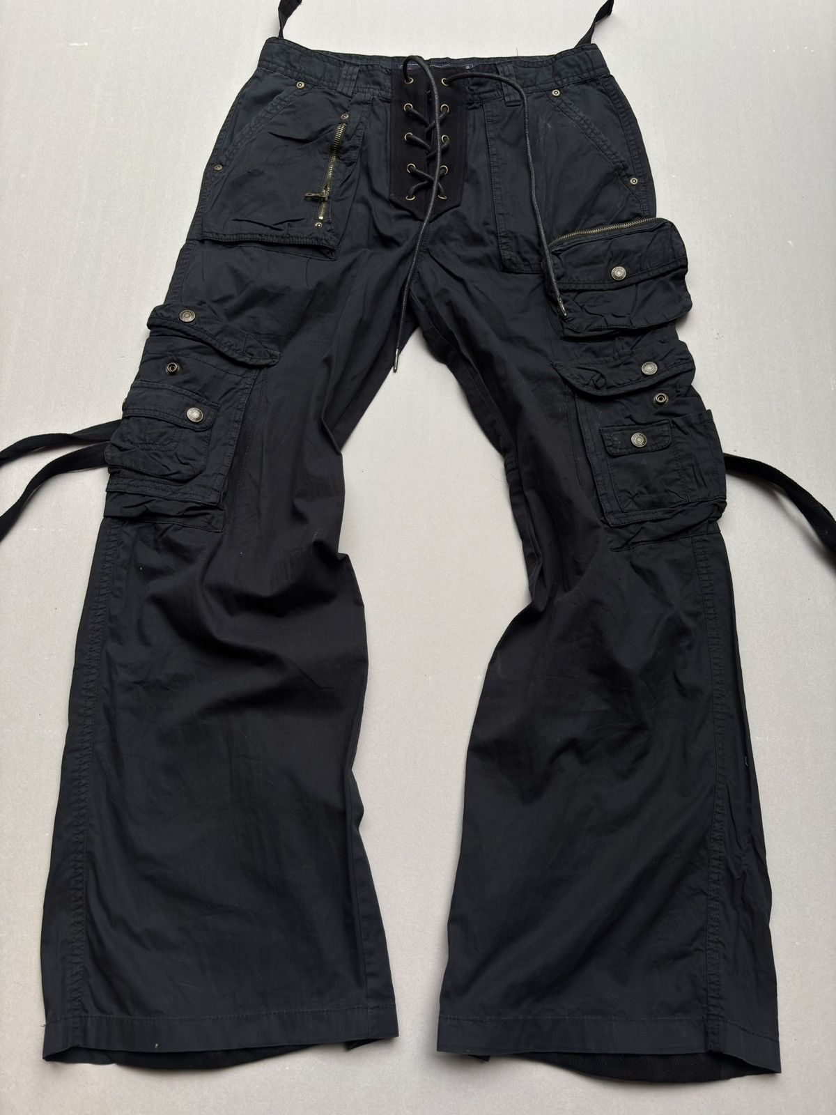 Japanese Brand COSI lace up flare cArgo pants Size US 28 / EU 44 - 1 Thumbnail