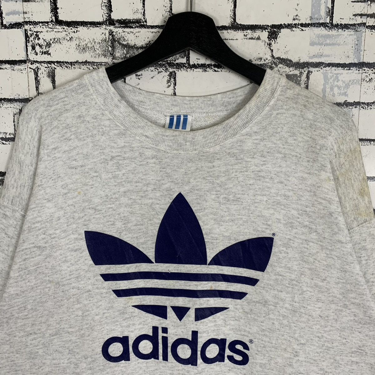 Adidas Vintage Adidas Trefoil Sweatshirt Size US L / EU 52-54 / 3 - 3 Thumbnail