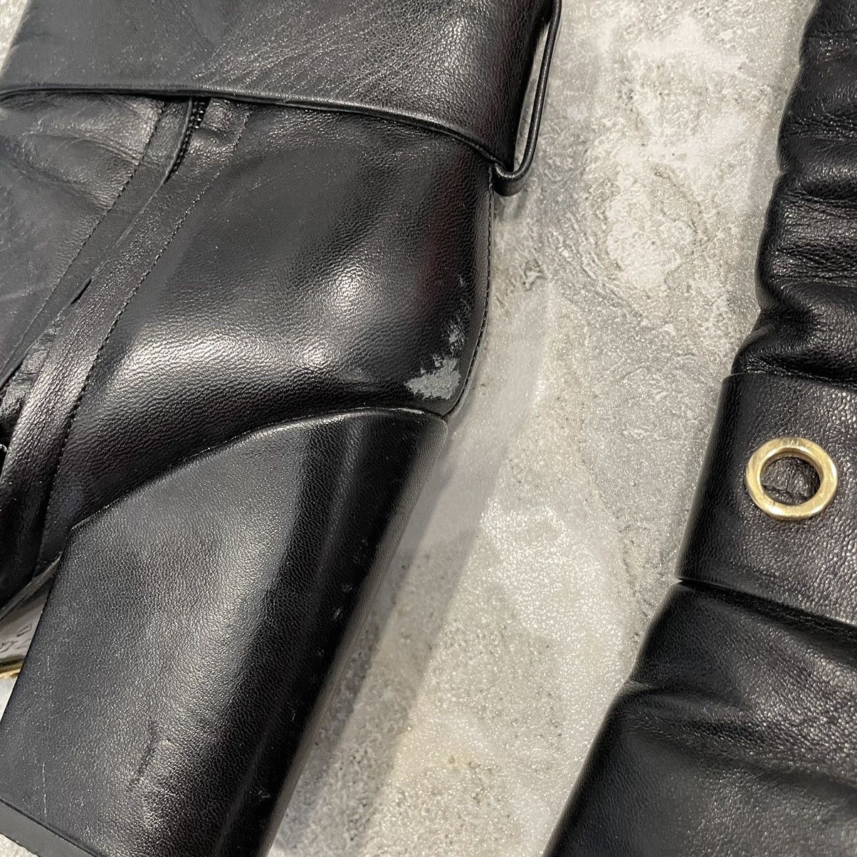 Designer × Vintage 36 GUCCI HA 4426 Runway Platform Stretch Leather Boots shoes Size US 6 / IT 36 - 5 Thumbnail