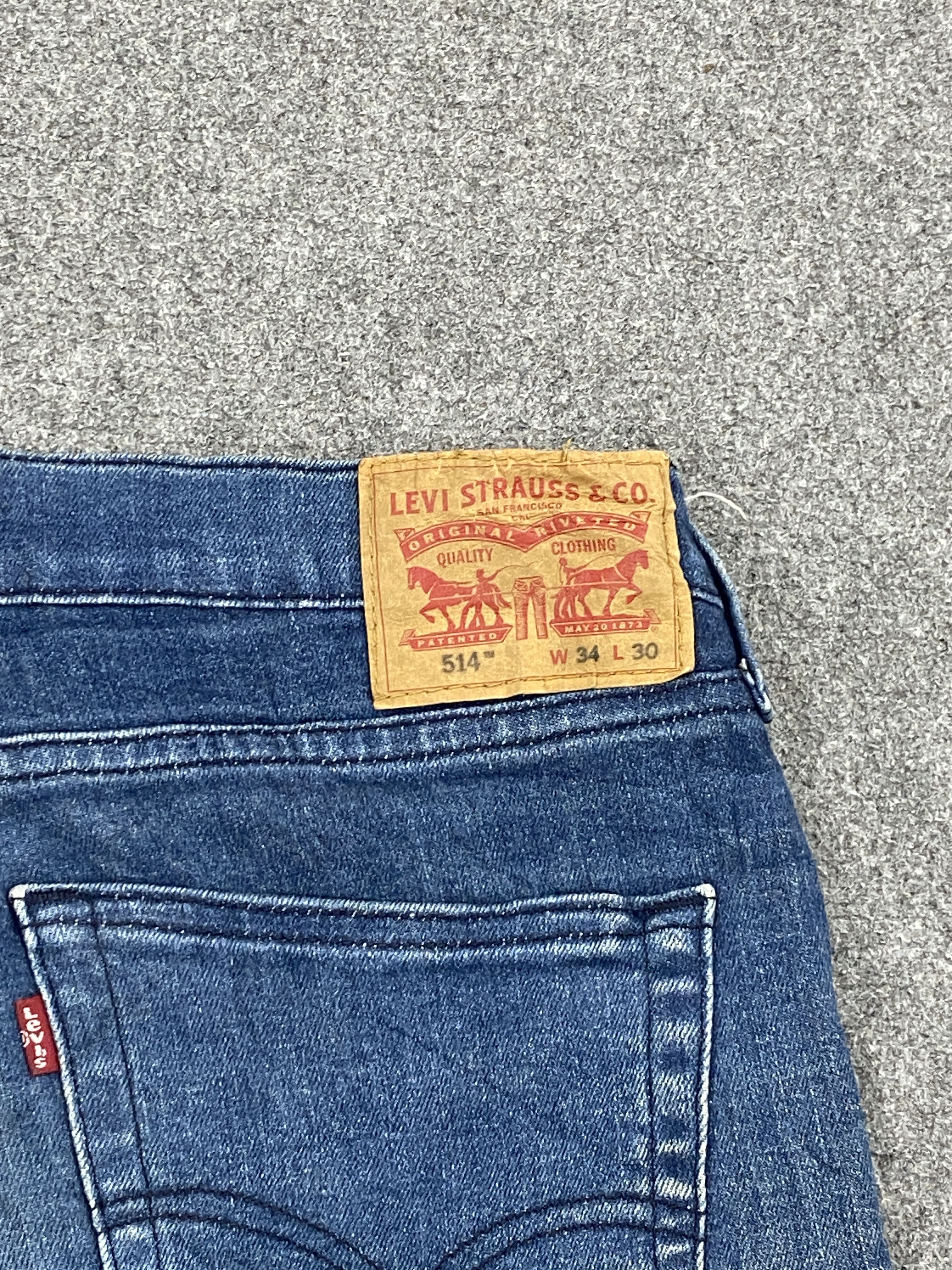 Levi's Vintage Levis 514 Faded Blue Jeans DP2700 Size US 35 - 5 Thumbnail