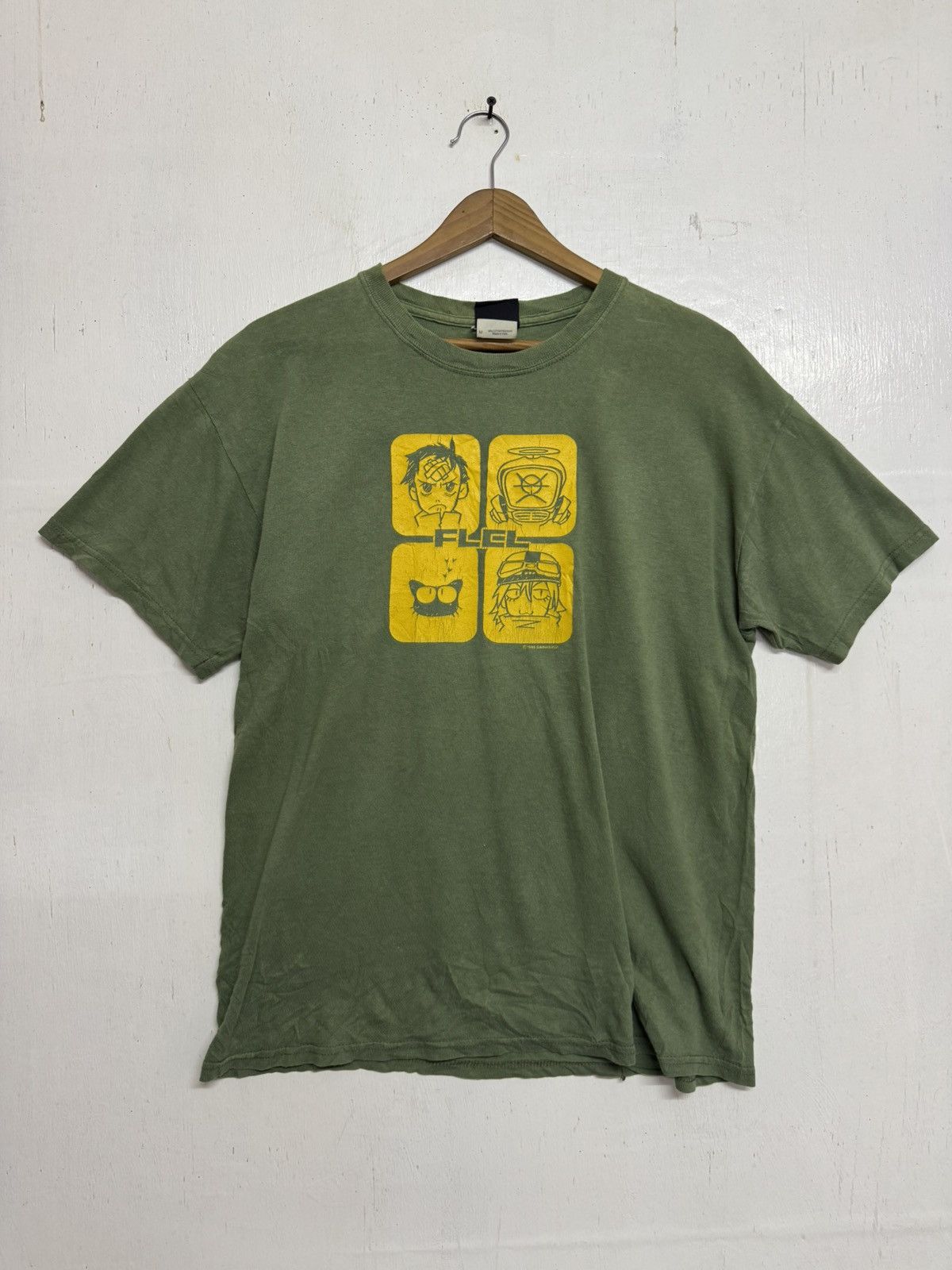 Anime × Cartoon Network × Vintage Vintage 90s 1999 FLCL Anime Gainax olive green Size US M / EU 48-50 / 2 - 1 Thumbnail