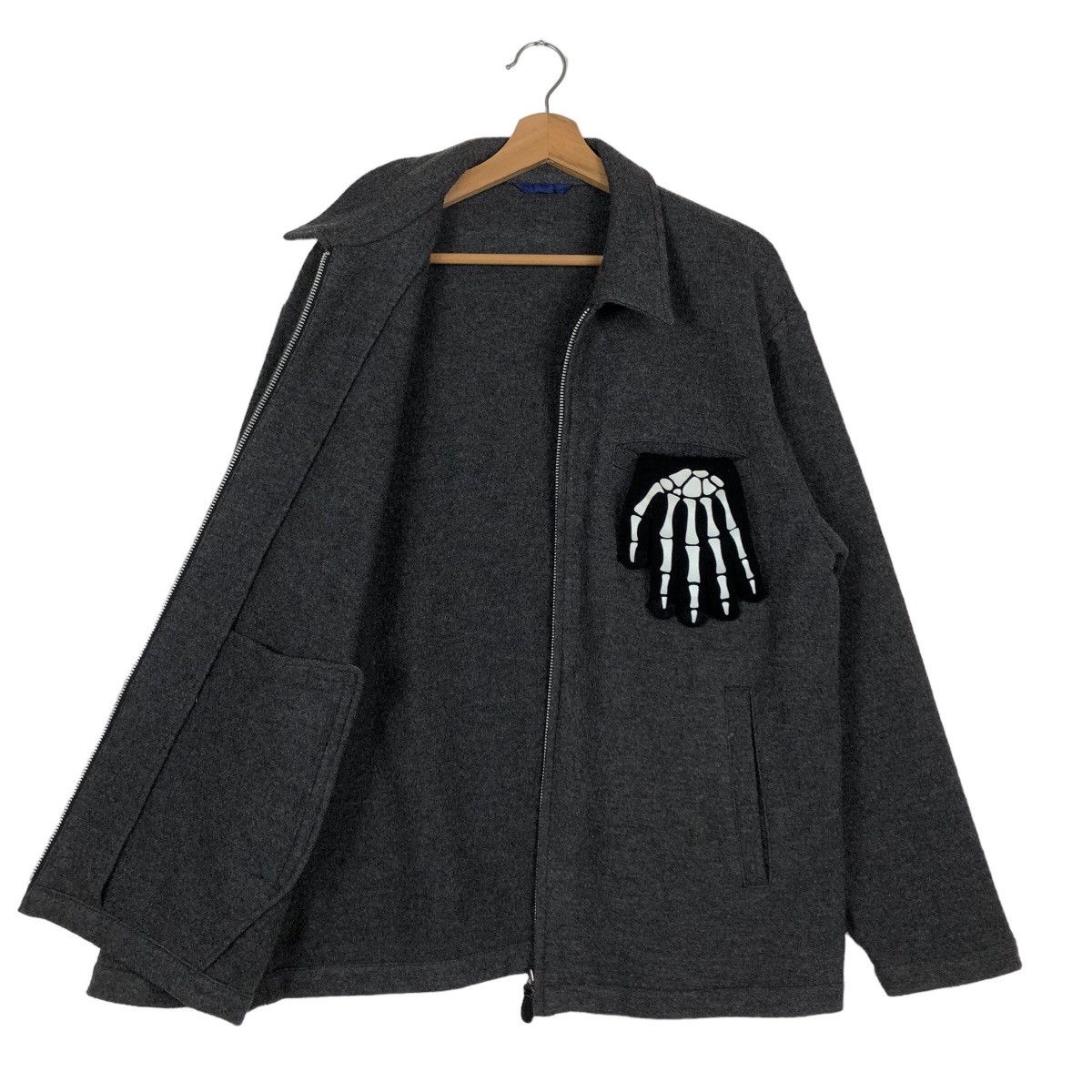 Issey Miyake 🔥Rich Grey - Vintage Wool Work Zipper Jacket Zephyr Japan Size US L / EU 52-54 / 3 - 8 Thumbnail