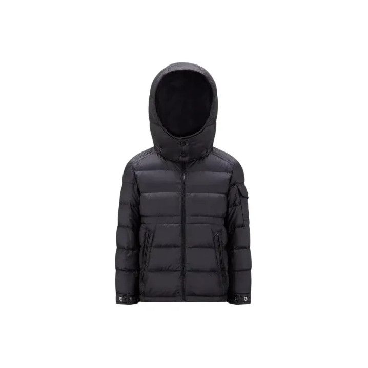 Moncler Moncler Kids Solid Hooded Zip Embroidered Jacket Size US XXS / EU 40 - 1 Thumbnail