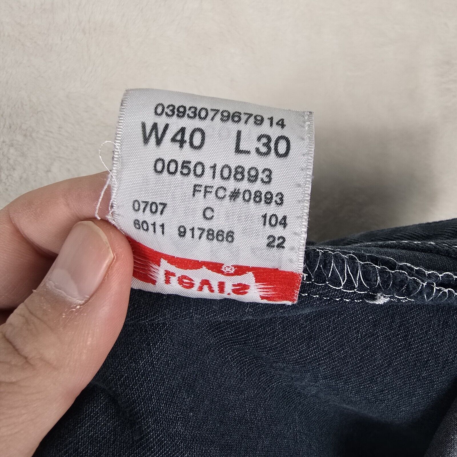 Levi's Vintage Levis 501 Straight Dark Blue Mens Jeans sz 40x30 Size US 40 / EU 56 - 6 Thumbnail