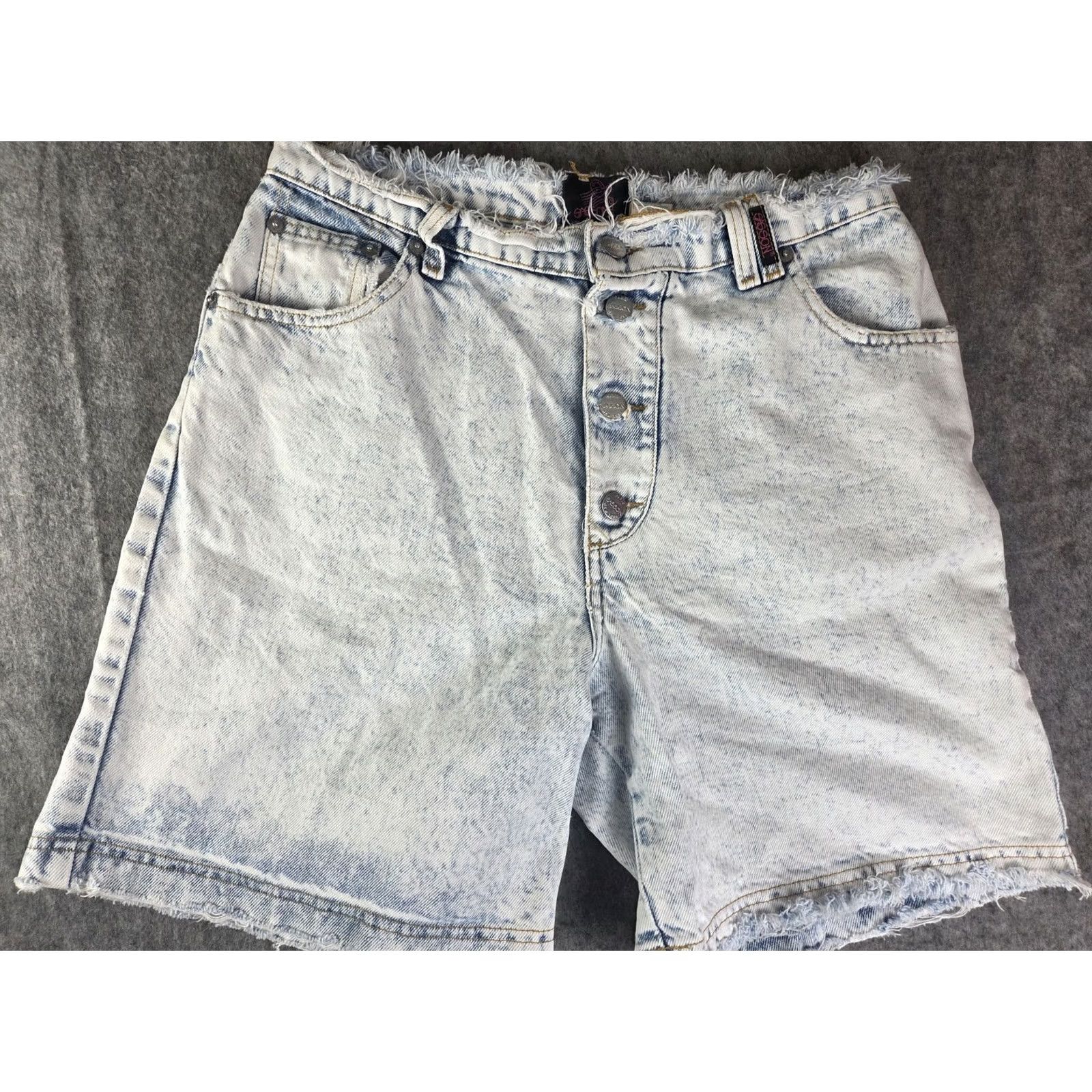 Vintage VINTAGE Sasson Stone Wash Buttonfly Jean Shorts 80s 12 Womens Blue Denim Distressed 5-Pocket Cut-Off High Rise Classic 80s 90s Style Mens/Girls Size 34" / US 12 / IT 48 - 3 Thumbnail