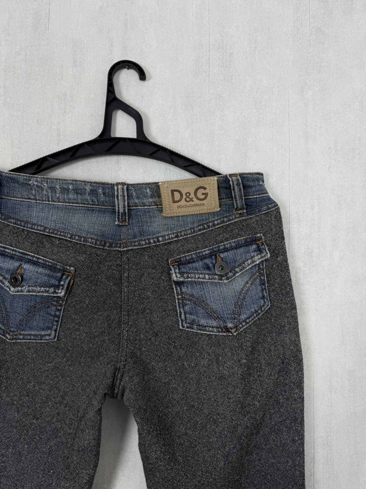 Dolce & Gabbana Dolce&Gabbana SS05 Women’s Archive Hybrid Wool/Denim Pants Size 33" - 4 Thumbnail