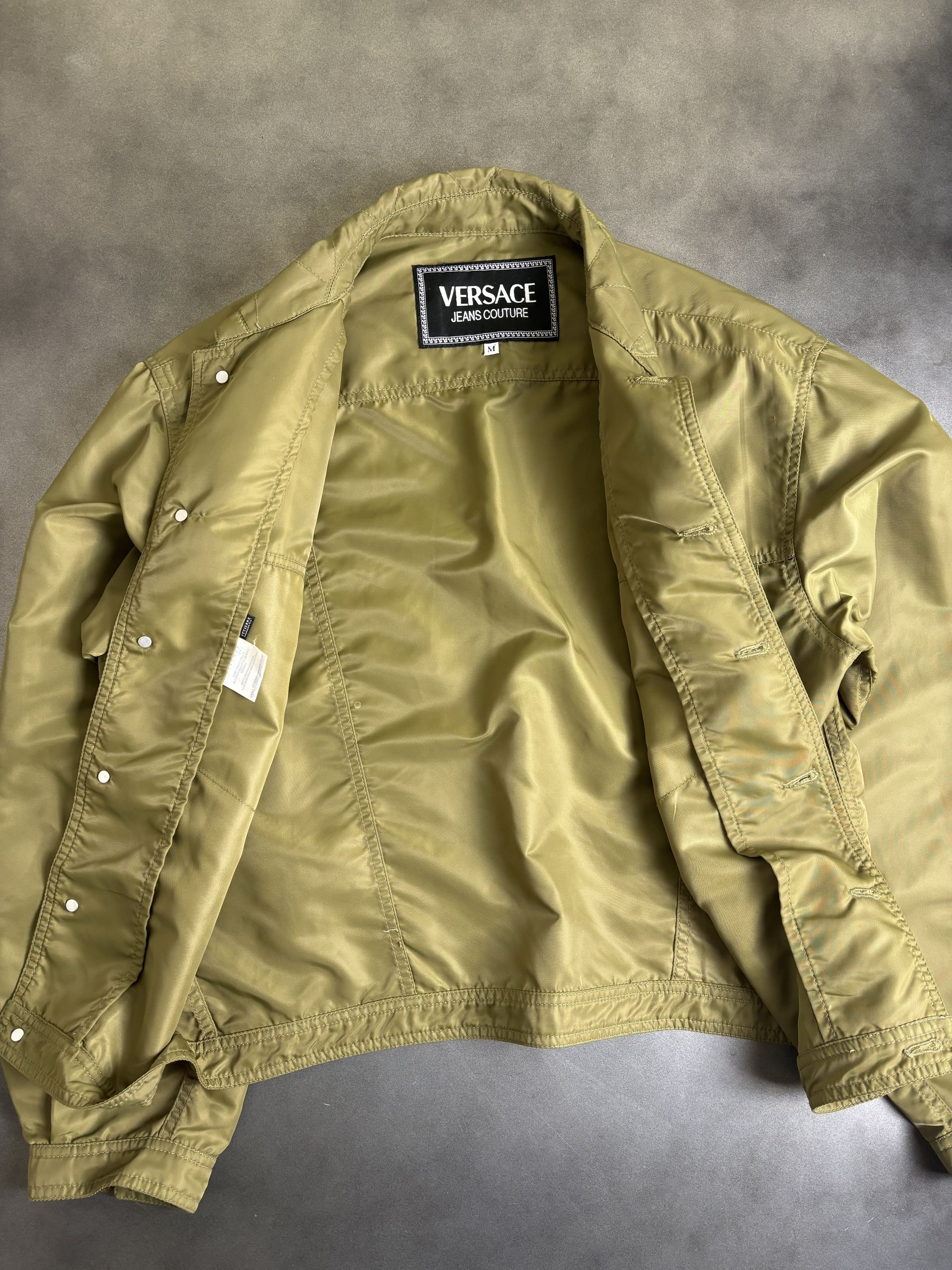 Versace × Versace Jeans Couture × Vintage 1990s Versace Jeans Couture Nylon Tucker Jacket Vintage Boxy Size US M / EU 48-50 / 2 - 7 Thumbnail