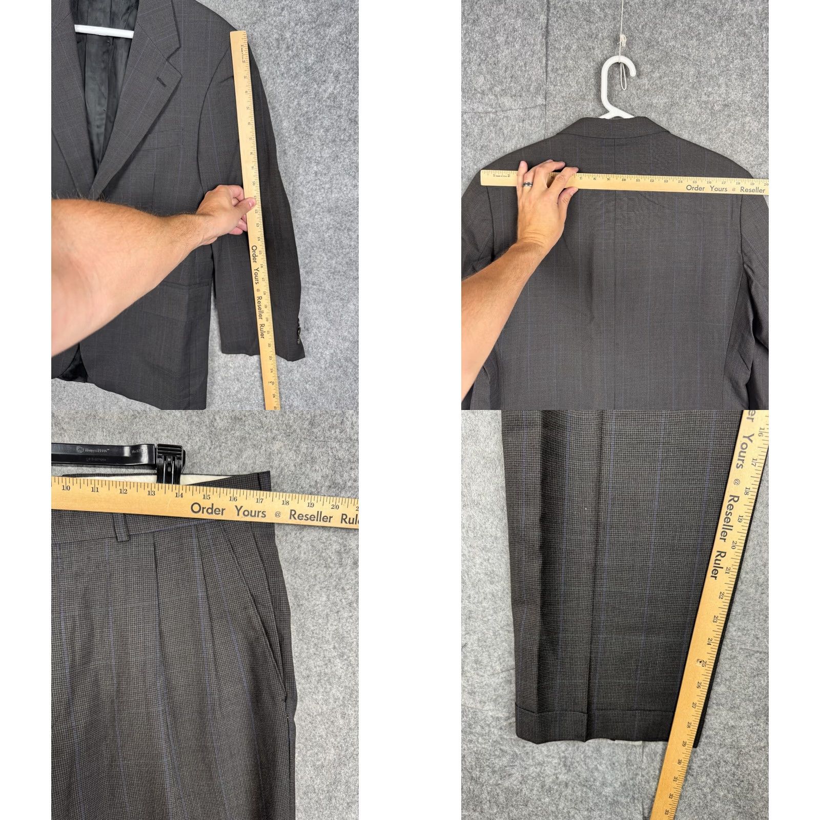 Ralph Lauren VINTAGE Ralph Lauren Polo University Club Suit 2 Button 42R 34x29 Wool Gray Plaid Men’s Wool Suit 2 Piece Regular Mens Size US XL / EU 56 / 4 - 10 Thumbnail