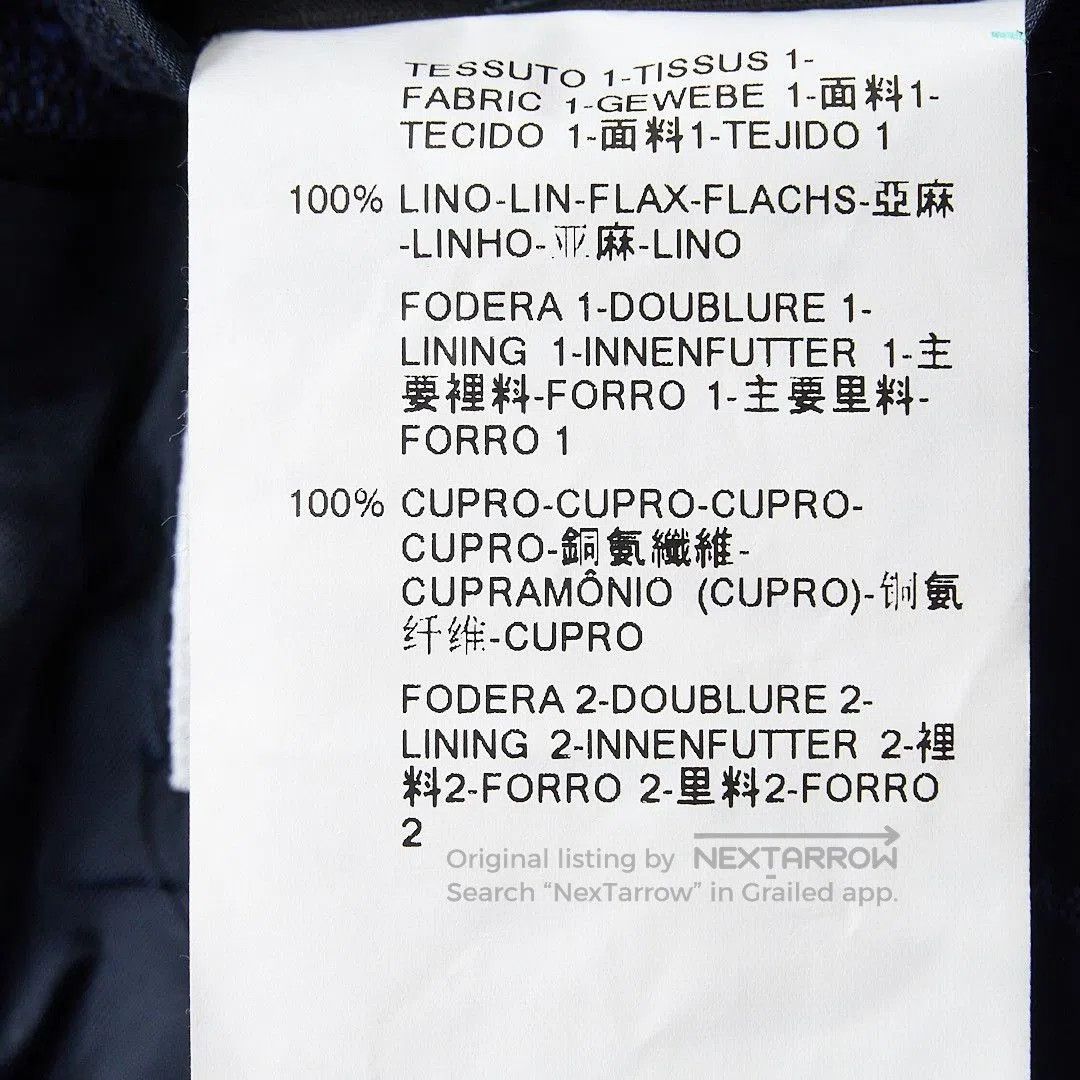 Armani Collezioni Armani Collezioni Men's Dark Blue Linen Suit. Size US M / EU 48-50 / 2 - 7 Thumbnail