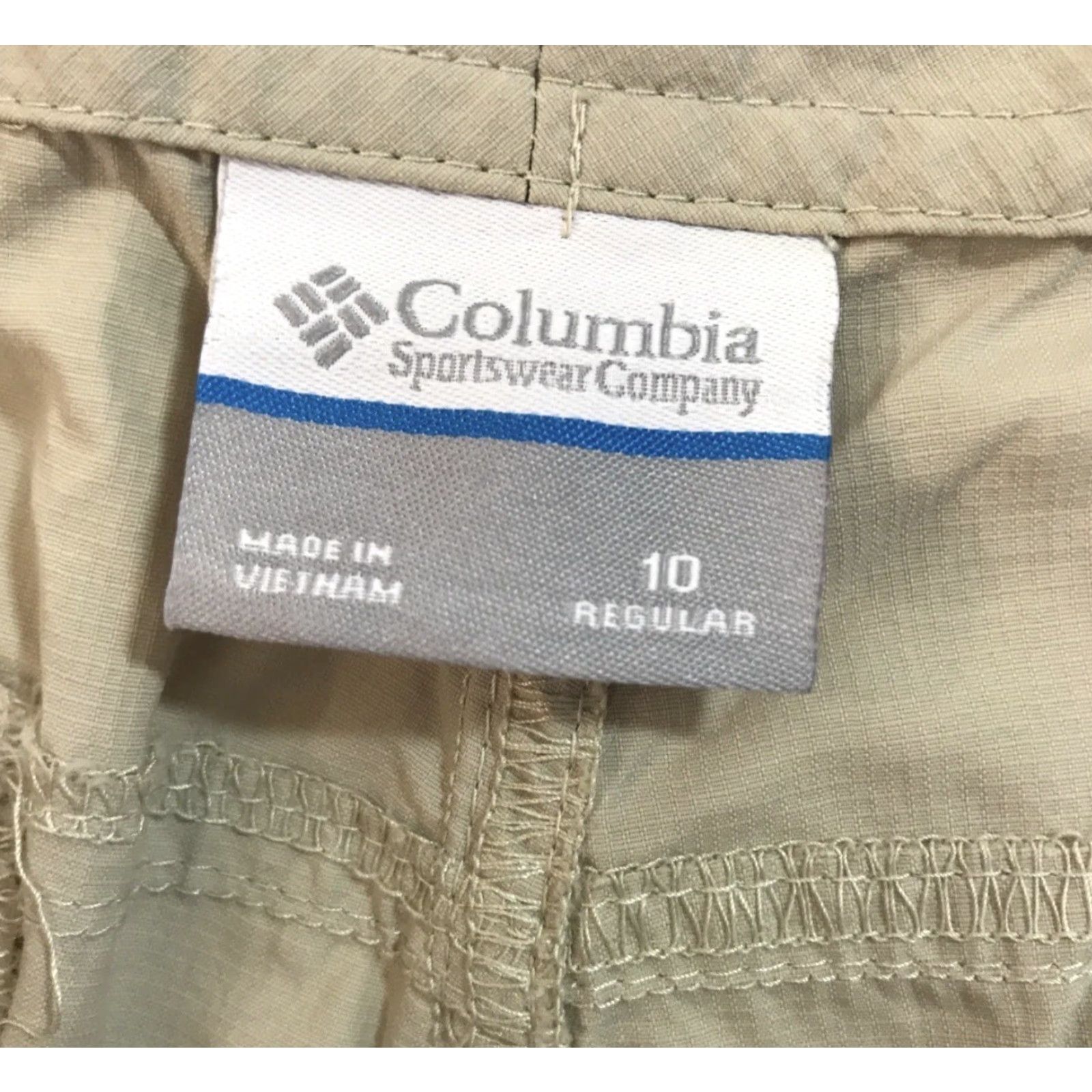 Vintage Columbia Pants Khaki Womens Sz 32x32 10 PFG Omni-Shade Hiking Camping Fishing Straight Leg Beige/Beige (Columbia) Size 24" / US 00 / IT 34 - 4 Thumbnail