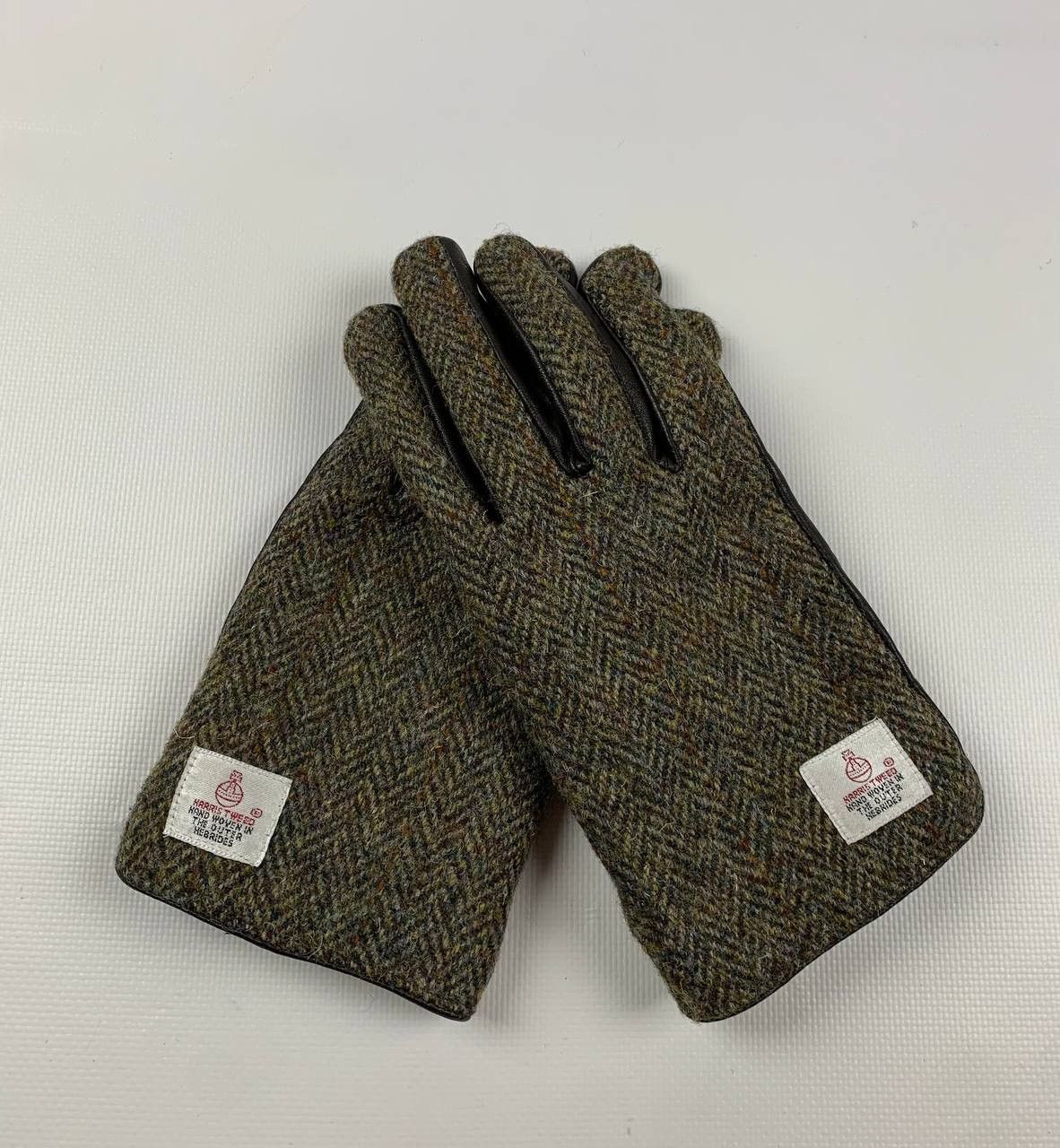 Harris Tweed Harris Tweed Wool Leather Gloves Size ONE SIZE - 1 Thumbnail