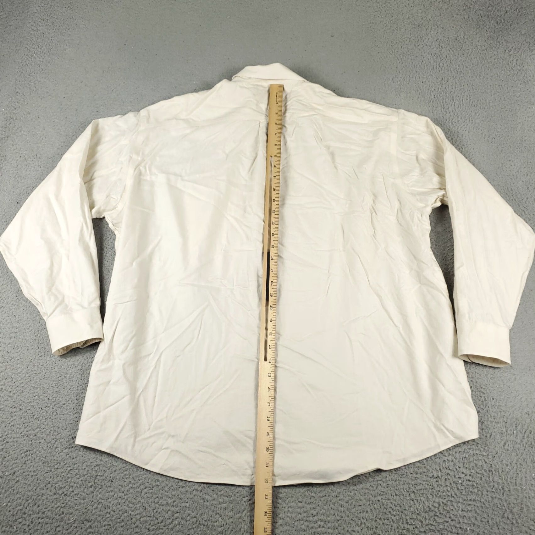 Tommy Hilfiger Tommy Hilfiger Shirt Mens XL Ivory Button-Up Long Sleeve Cotton Size US XL / EU 56 / 4 - 3 Thumbnail