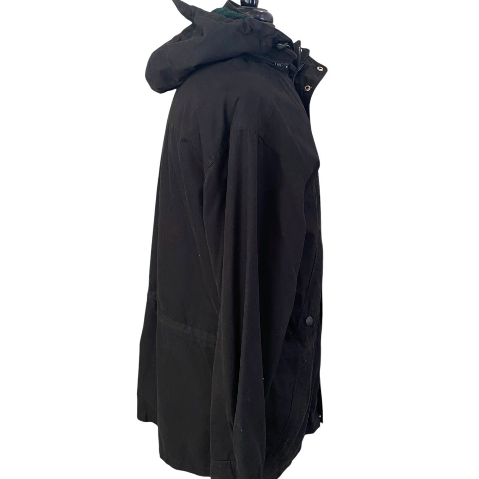 Eddie Bauer VINTAGE Eddie Bauer Mens Parka Jacket Hooded Fleece Lined Wool Blend 65% Poly 35% Cotton Black M Reg Mens Size US M / EU 48-50 / 2 - 6 Thumbnail