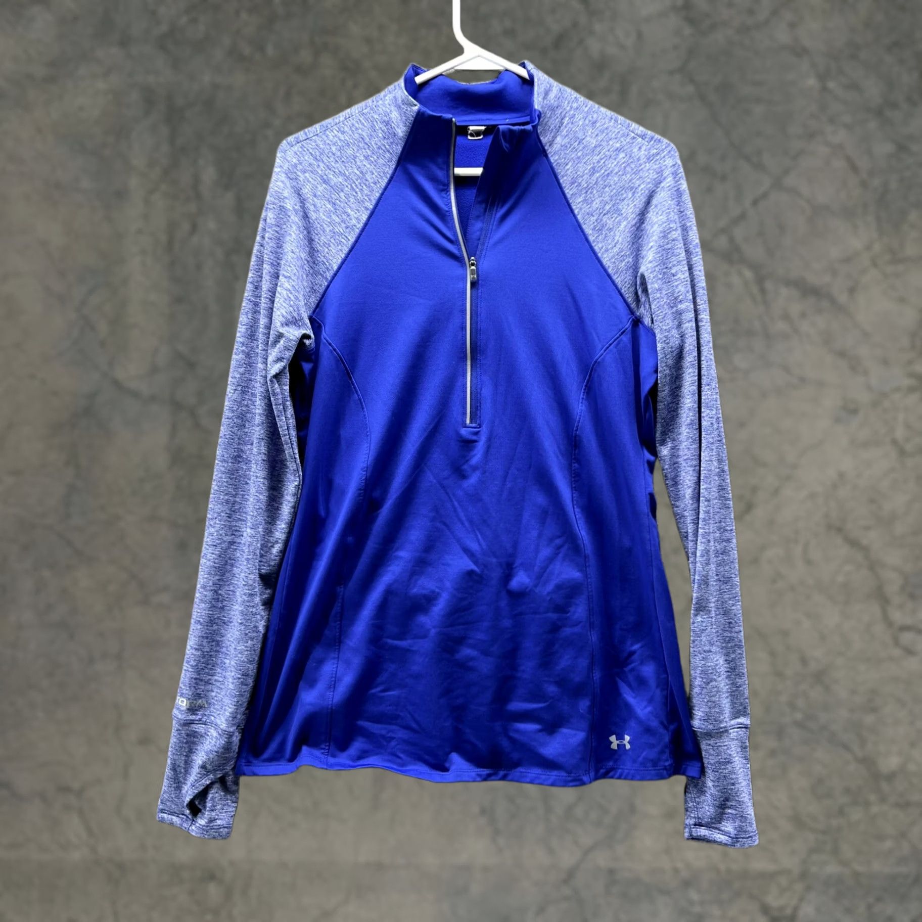 Under Armour VINTAGE Under Armour Sweatshirt Women Medium Blue Half Zip Knit Storm Pullover 1/2 Zip Regular Mens Womens Girls Size M / US 6-8 / IT 42-44 - 1 Thumbnail
