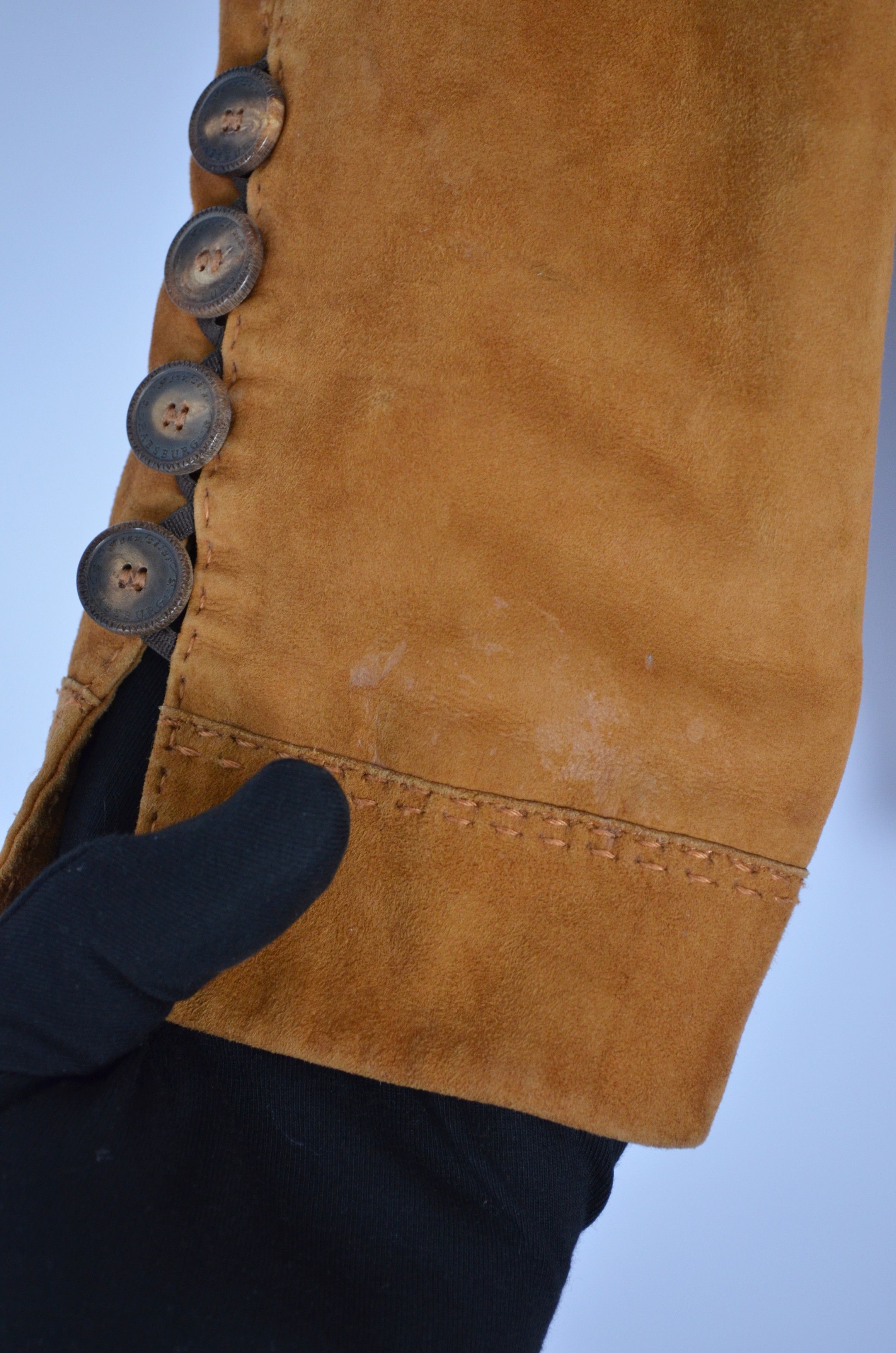 Designer Kleider Habsburg Manufaktur Lambskin Suede Brown Jacket US8 Size M / US 6-8 / IT 42-44 - 6 Thumbnail