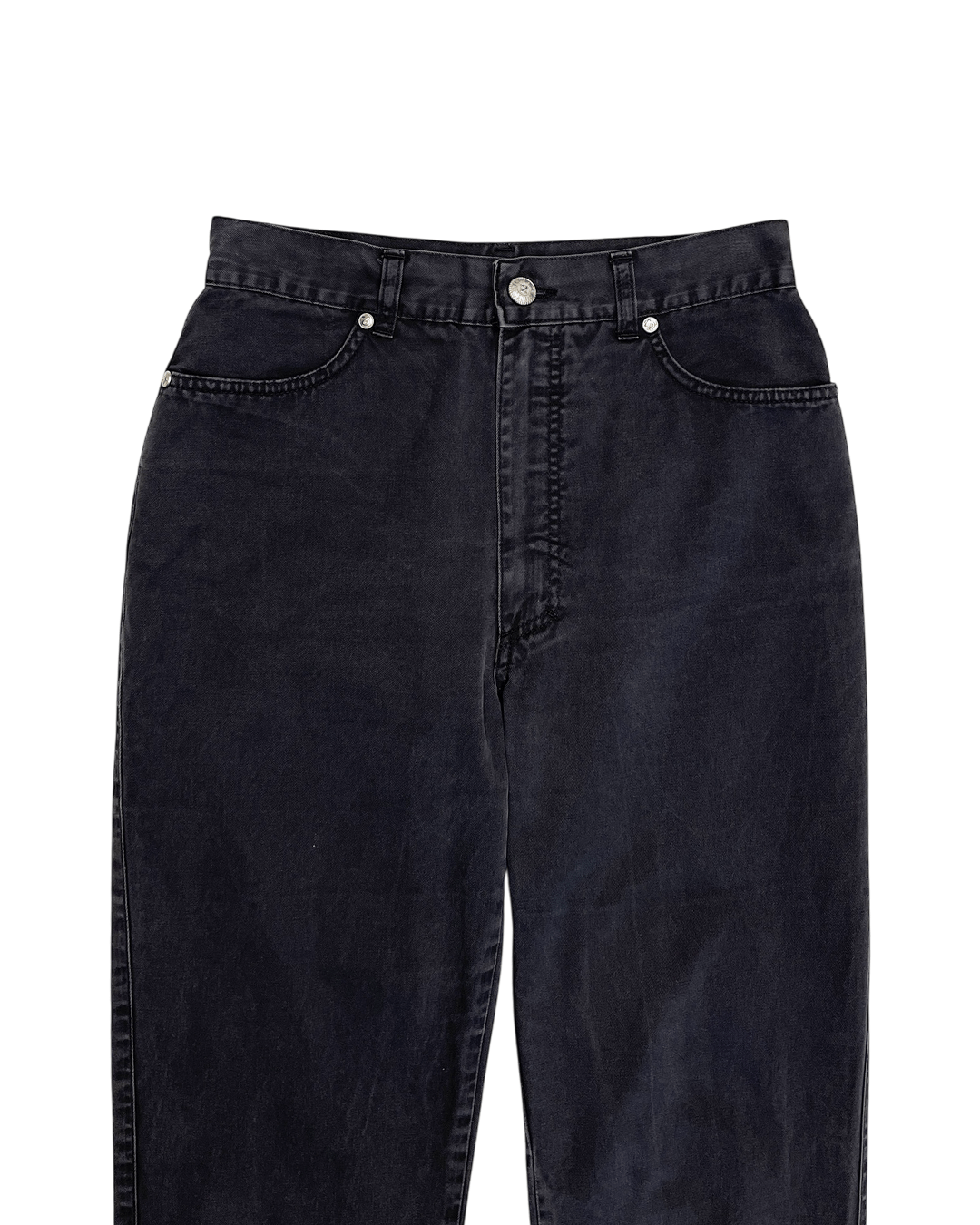 Versace Versace Baggy-Fit Black Denim Jeans Size 27" / US 4 / IT 40 - 6 Thumbnail