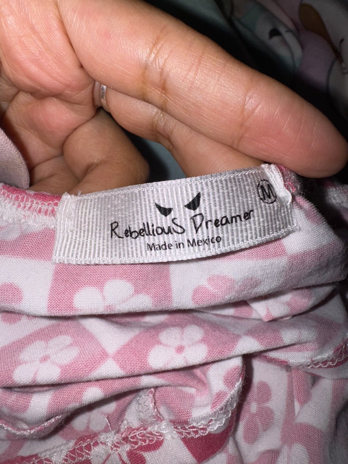 Other Pink Floral Halter Top Y2K Style Size M Rebellious Dreamer Size M / US 6-8 / IT 42-44 - 6 Thumbnail