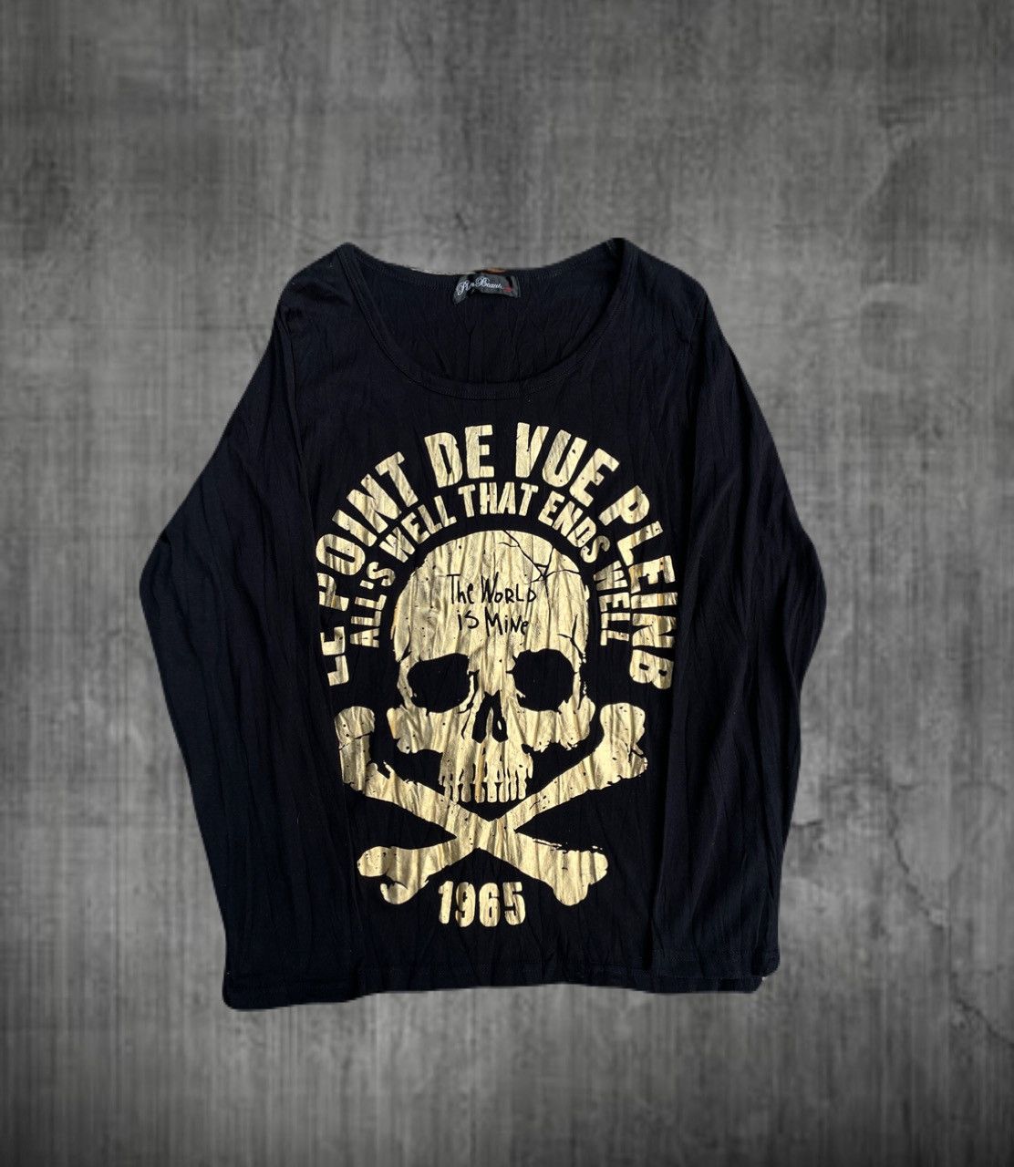 If Six Was Nine 2000s Japanese archive Glitter Skull Poem Long Sleeve Tee Size US XS / EU 42 / 0 - 1 Thumbnail