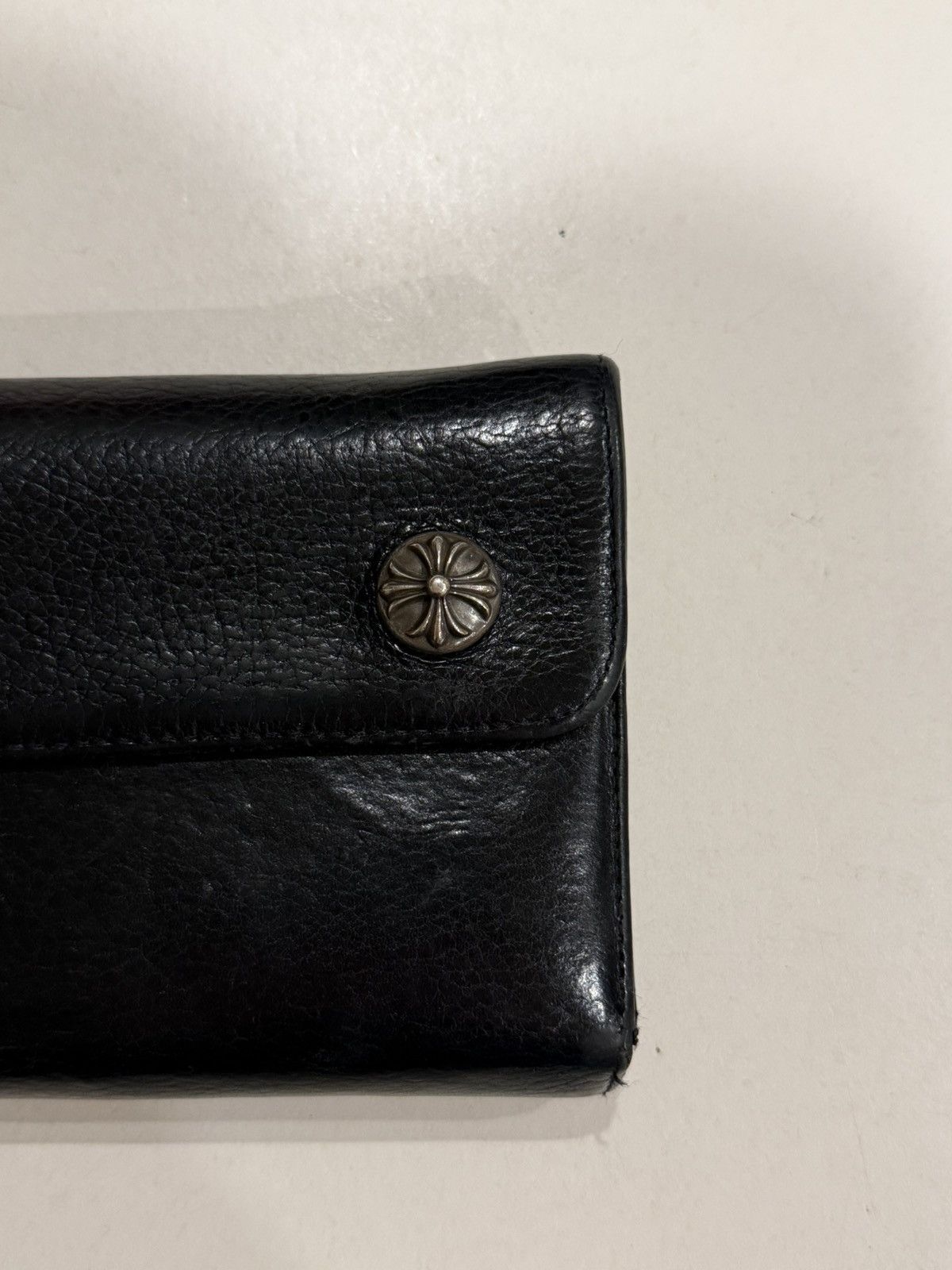 Chrome Hearts Chrome Hearts Wave Wallet Silver Cross Balls Black Leather Size ONE SIZE - 4 Thumbnail