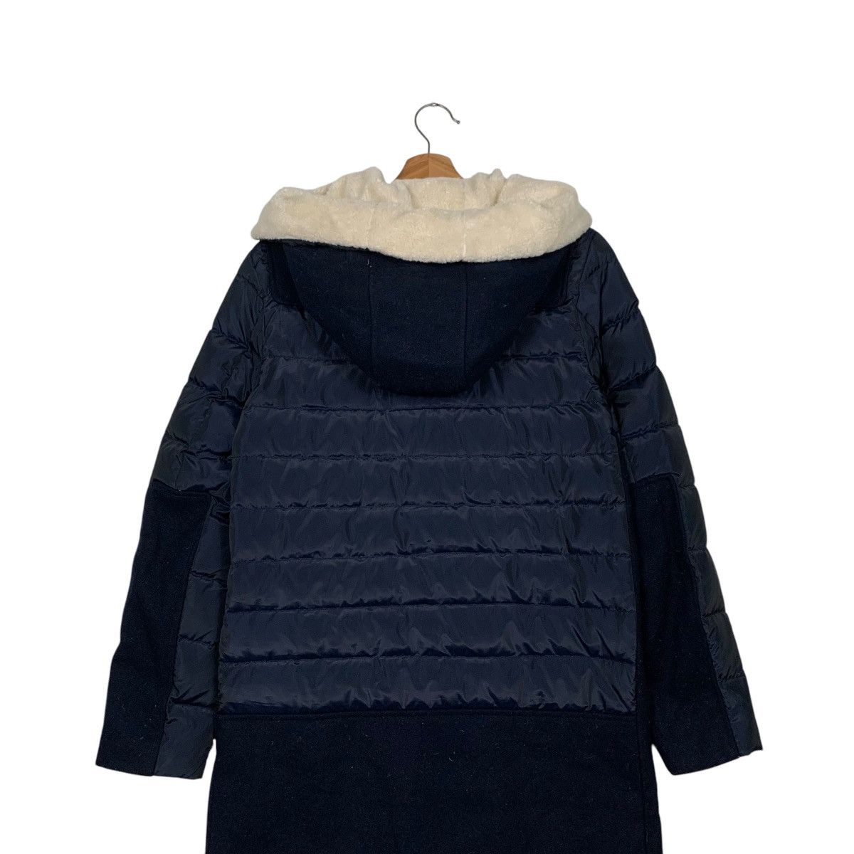 Tommy Hilfiger TOMMY HILFIGER Puffer Wool Hooded Hybrid Long Coat 2456-C110 Size US XS / EU 42 / 0 - 8 Thumbnail