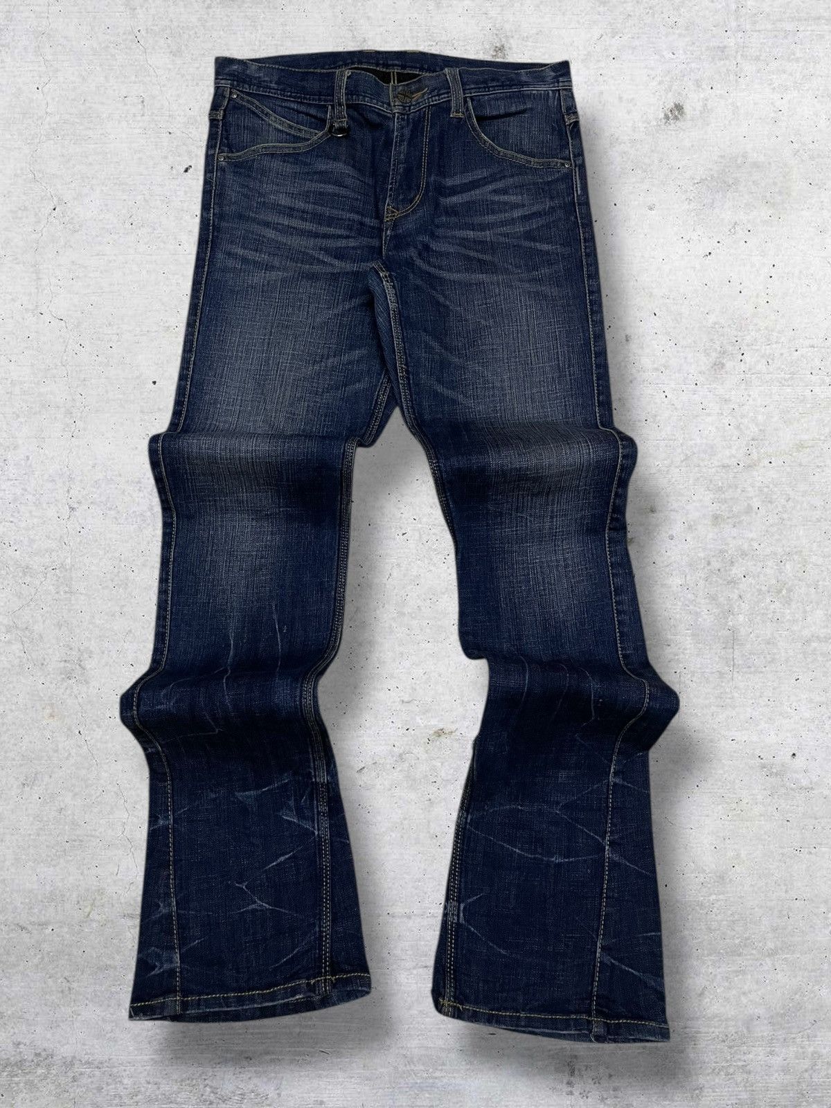 Tornado Mart VINTAGE HIDEWAYS NICOLE 90S JAPAN DESIGNER FLARED CUT DENIM Size US 30 / EU 46 - 1 Thumbnail