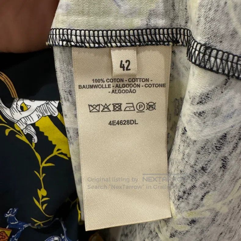 Hermes Hermes Color Block Lock Pattern Short Sleeve Size M / US 6-8 / IT 42-44 - 4 Thumbnail