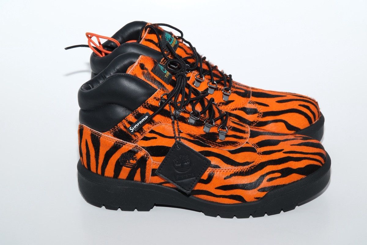 Supreme × Timberland Timberland Supreme Field Boot Tiger Mens 8.5 Orange Zebra Size US 8.5 / EU 41-42 - 3 Thumbnail