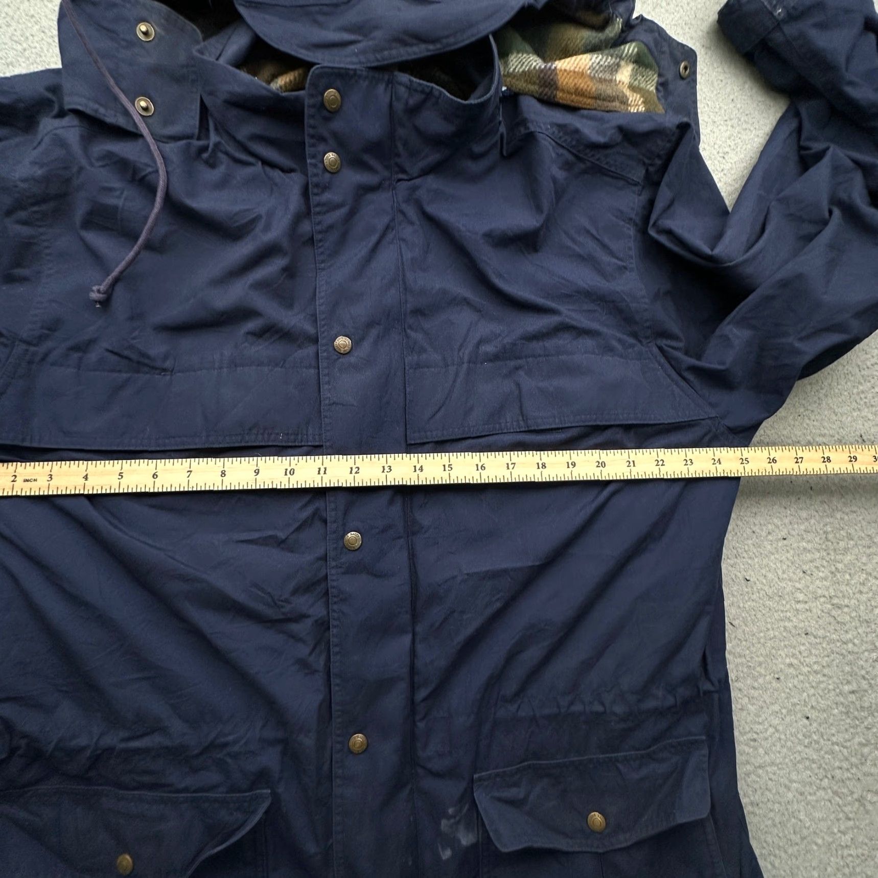 Eddie Bauer VINTAGE Eddie Bauer Wool Lined Mountain Parka Jacket Hooded Mens XL Plaid Blue 90s Jacket Mens XL Blue Size US XL / EU 56 / 4 - 4 Thumbnail