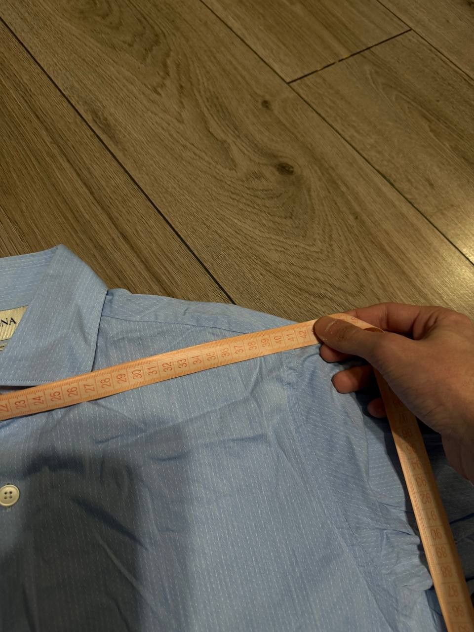 Z Zegna zegna shirt mens size 15/38 blue stretch long sleeve Size US S / EU 44-46 / 1 - 5 Thumbnail