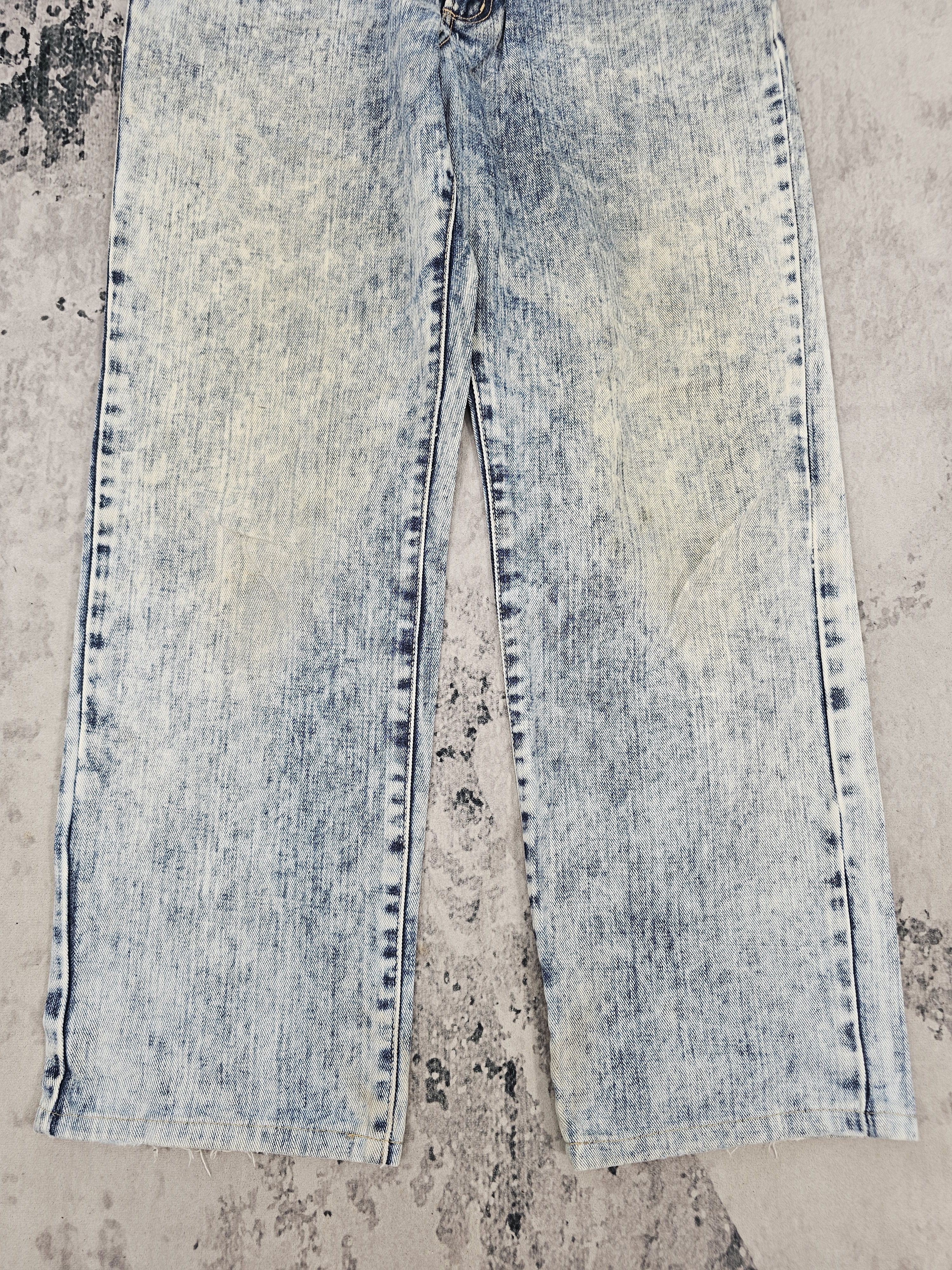 Edwin EDWIN 404 Acid Wash Bleach Cropped Jeans JB0242 Size 35x28.5 Size US 35 - 3 Thumbnail