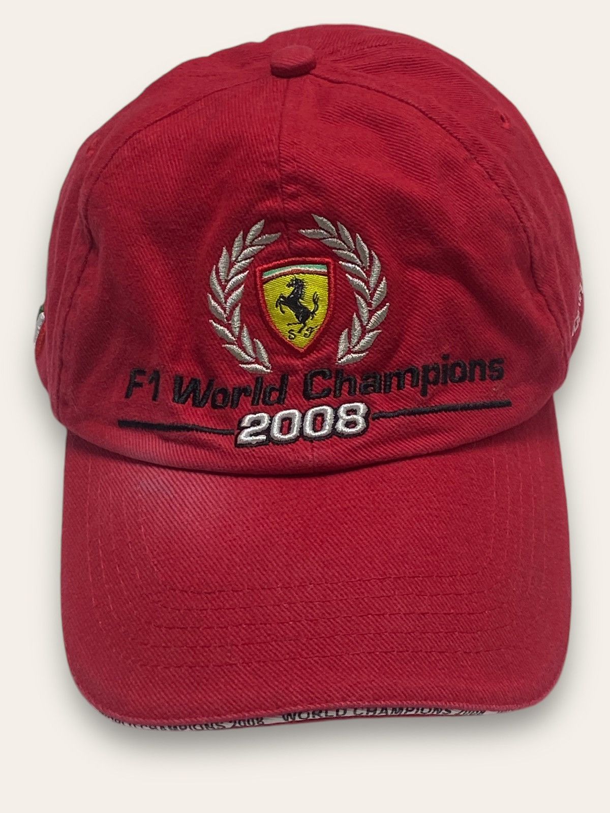 Ferrari 2008 Vintage FERRARI Racing Red Cap Big Logo Y2K Size ONE SIZE - 2 Thumbnail
