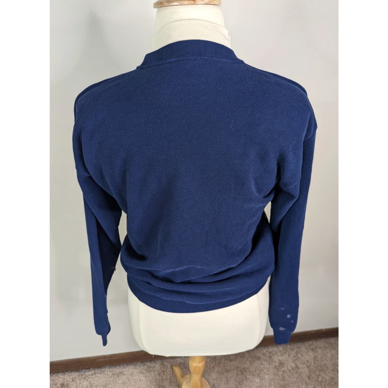 Madison VINTAGE Wisconsin Sweatshirt Women's L Blue Embroidered 90s Graphic Long Sleeve Pullover Size L / US 10 / IT 46 - 3 Thumbnail